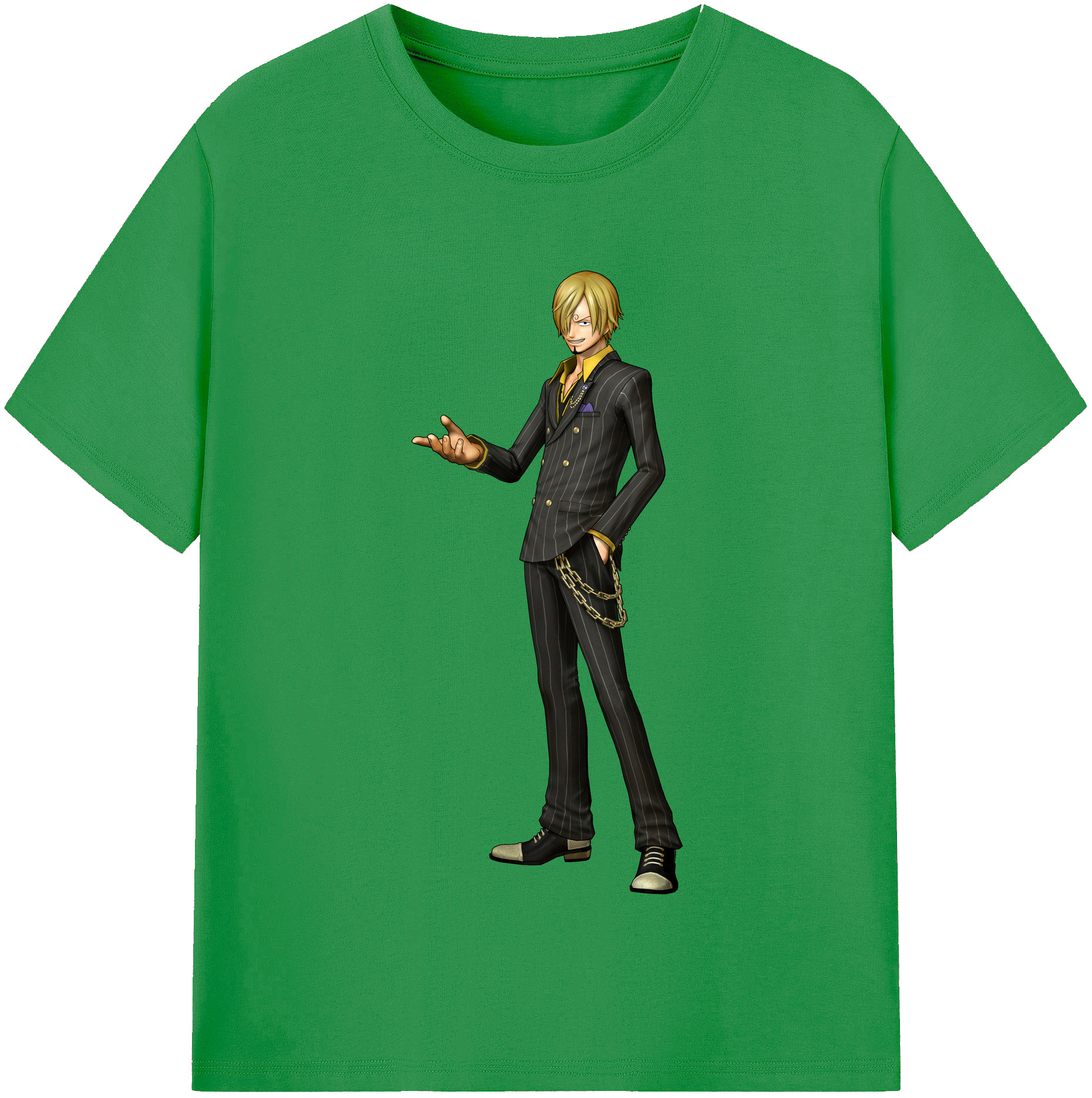 （画像用） ワンピース サンジ ONE PIECE Sanji レディースカジュアルプリントTシャツ（綿100％）