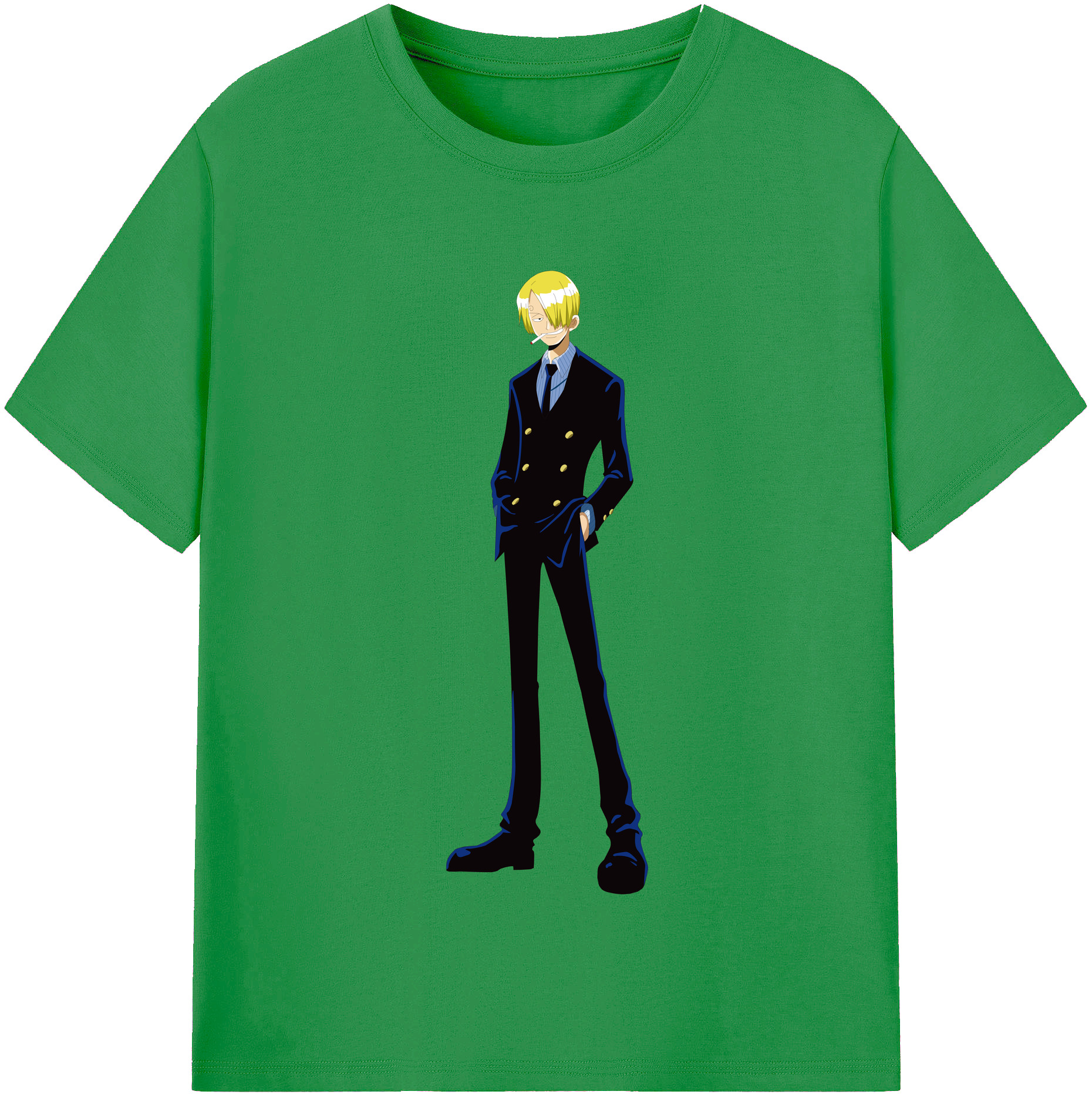 （画像用） ワンピース サンジ ONE PIECE Sanji レディースカジュアルプリントTシャツ（綿100％）