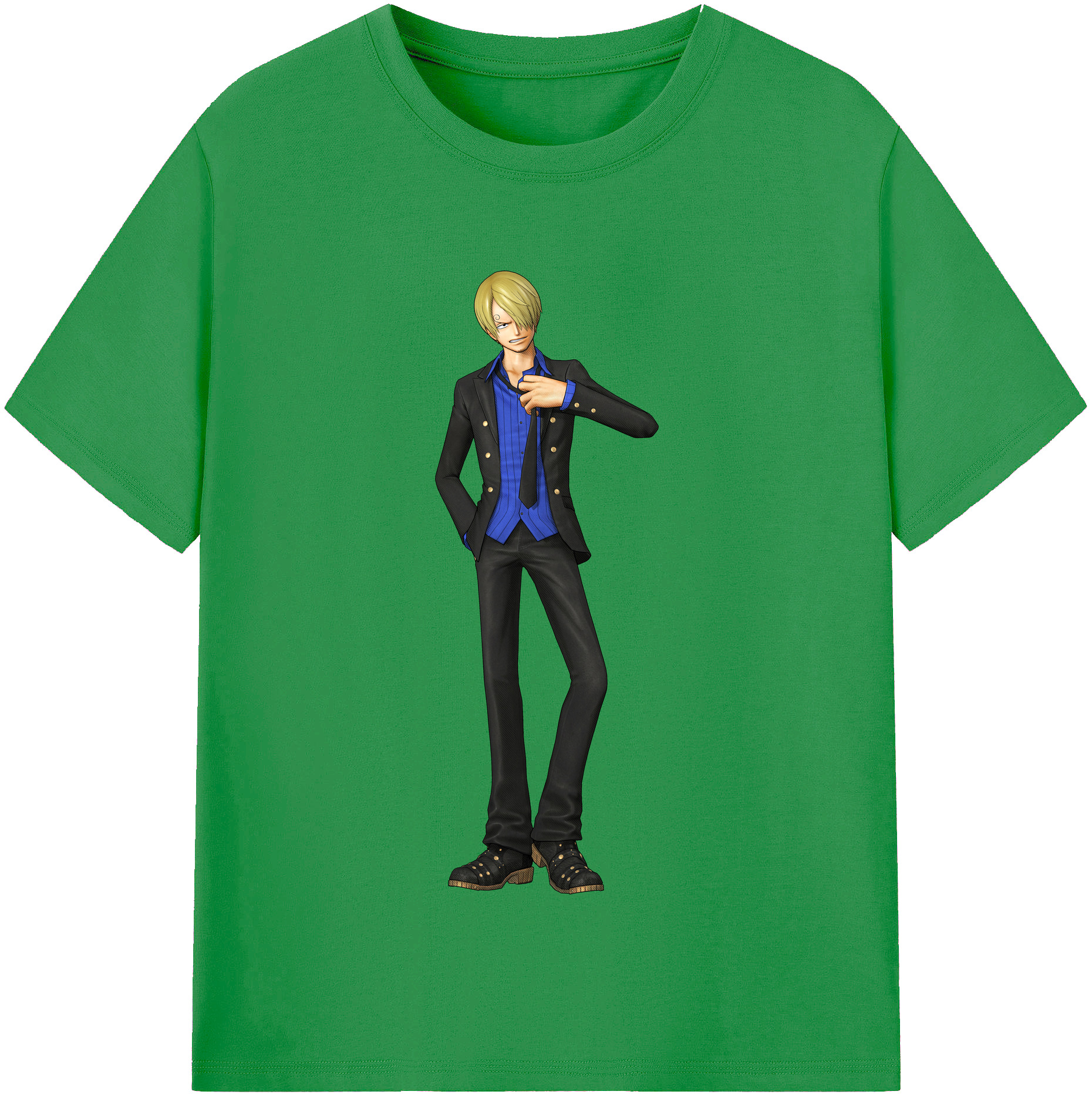 （画像用） ワンピース サンジ ONE PIECE Sanji レディースカジュアルプリントTシャツ（綿100％）