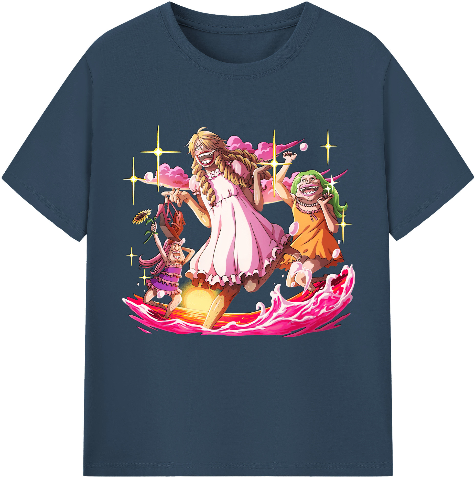 （画像用） ワンピース サンジ ONE PIECE Sanji レディースカジュアルプリントTシャツ（綿100％）