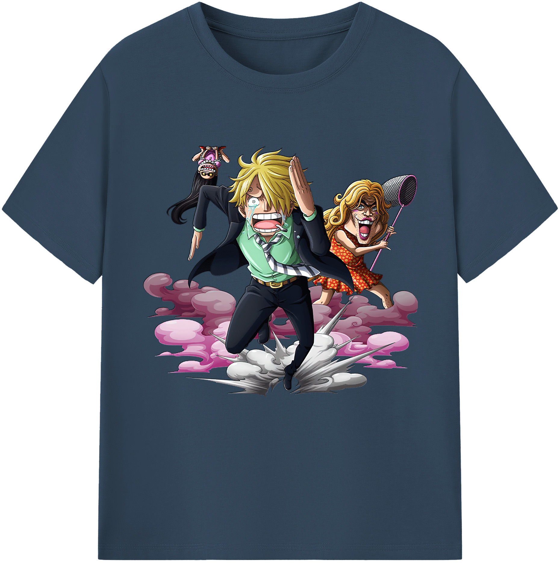 （画像用） ワンピース サンジ ONE PIECE Sanji レディースカジュアルプリントTシャツ（綿100％）