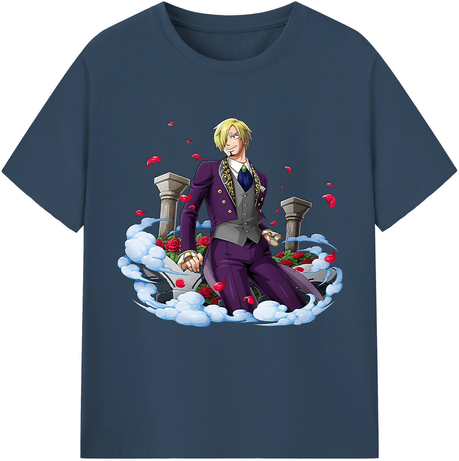 （画像用） ワンピース サンジ ONE PIECE Sanji レディースカジュアルプリントTシャツ（綿100％）