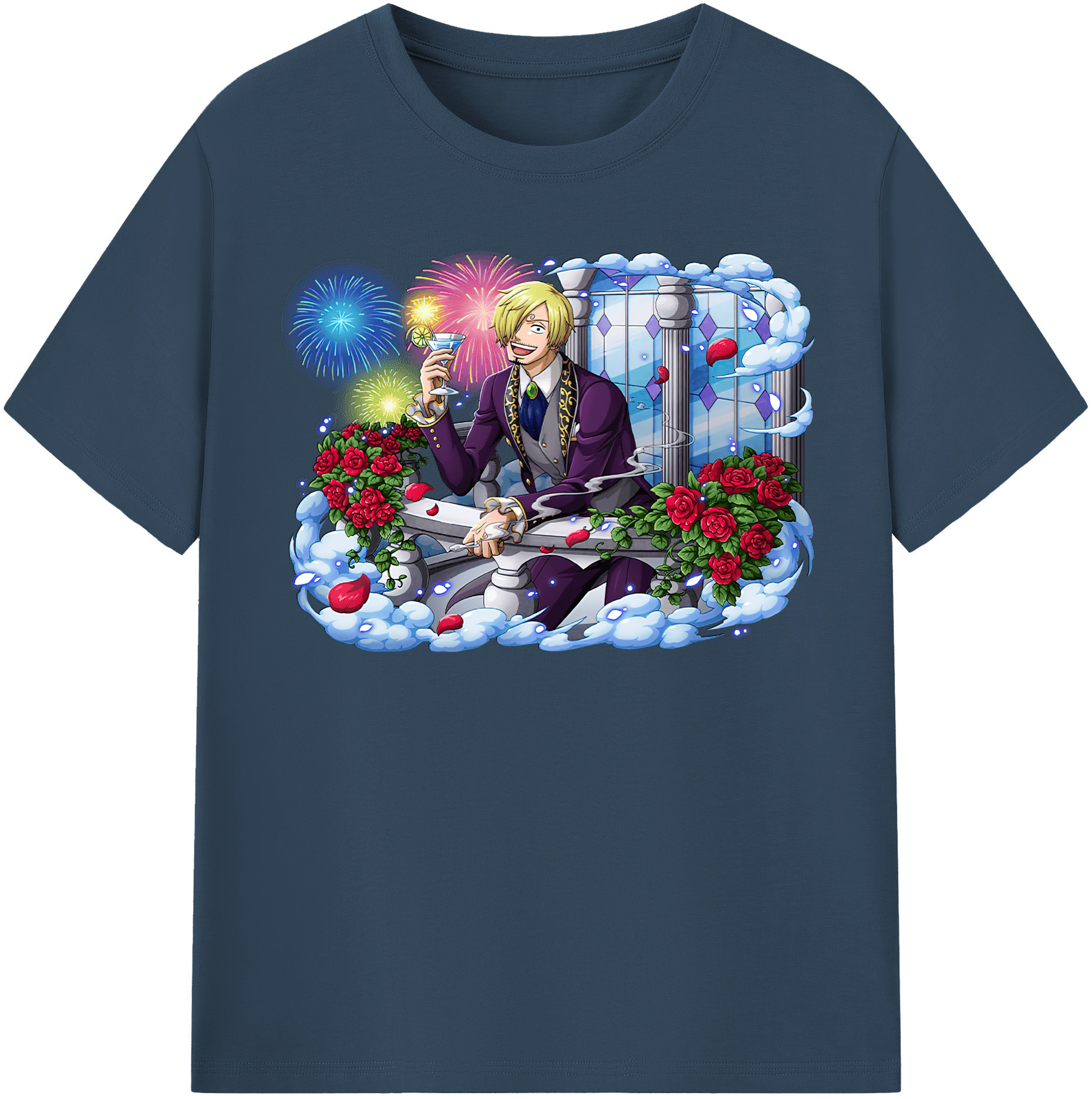 （画像用） ワンピース サンジ ONE PIECE Sanji レディースカジュアルプリントTシャツ（綿100％）