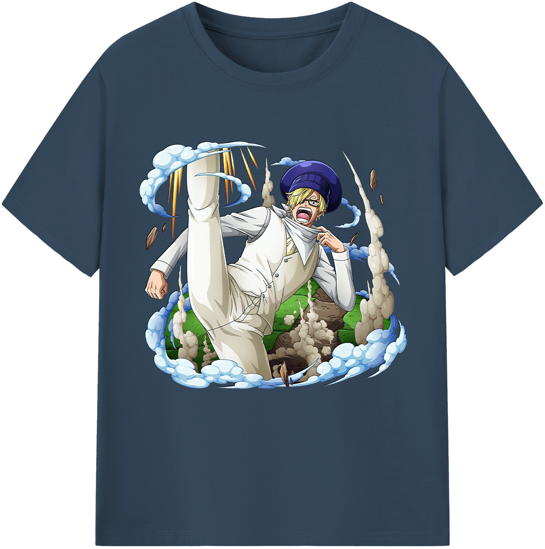 （画像用） ワンピース サンジ ONE PIECE Sanji レディースカジュアルプリントTシャツ（綿100％）