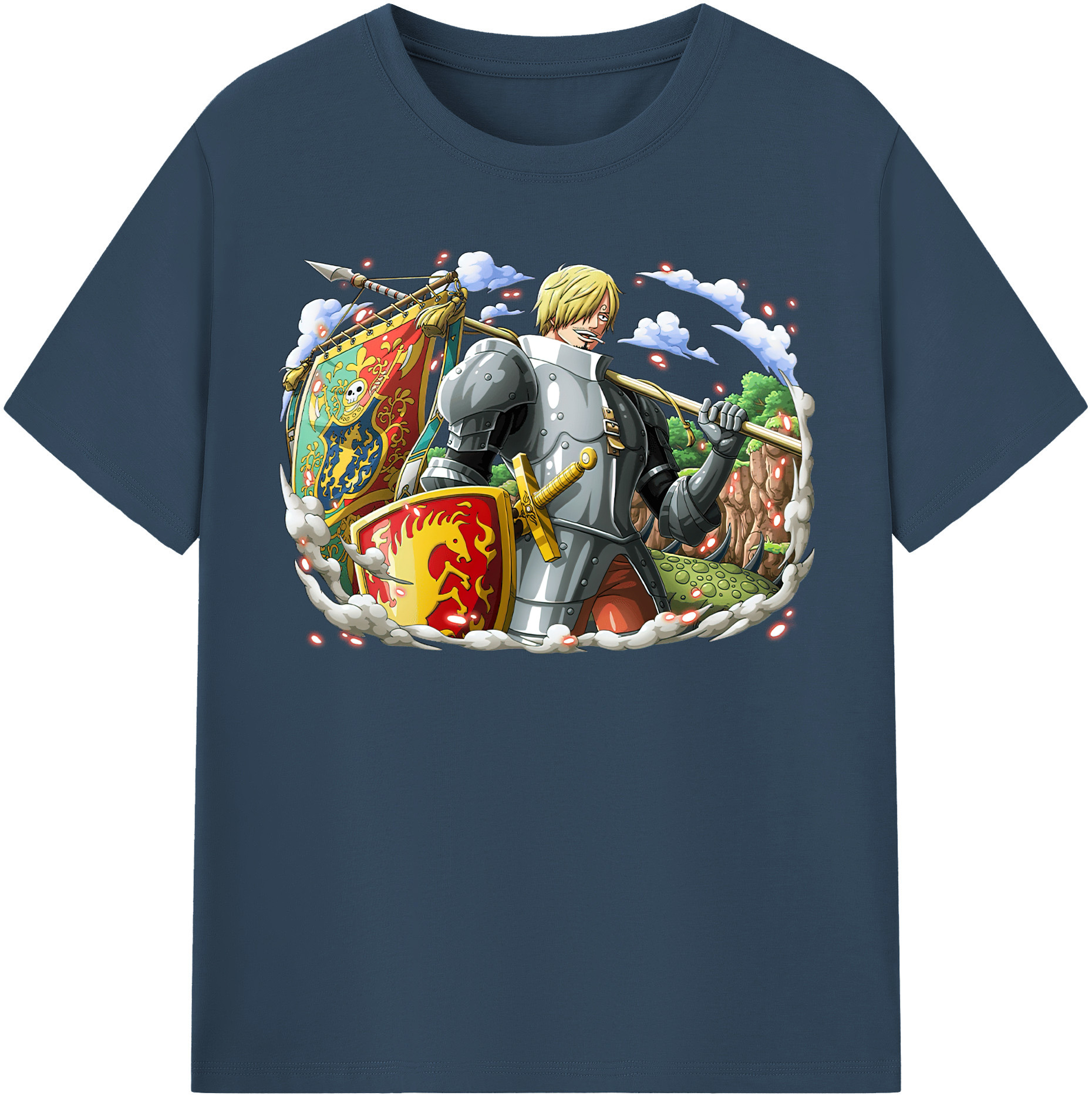 （画像用） ワンピース サンジ ONE PIECE Sanji レディースカジュアルプリントTシャツ（綿100％）