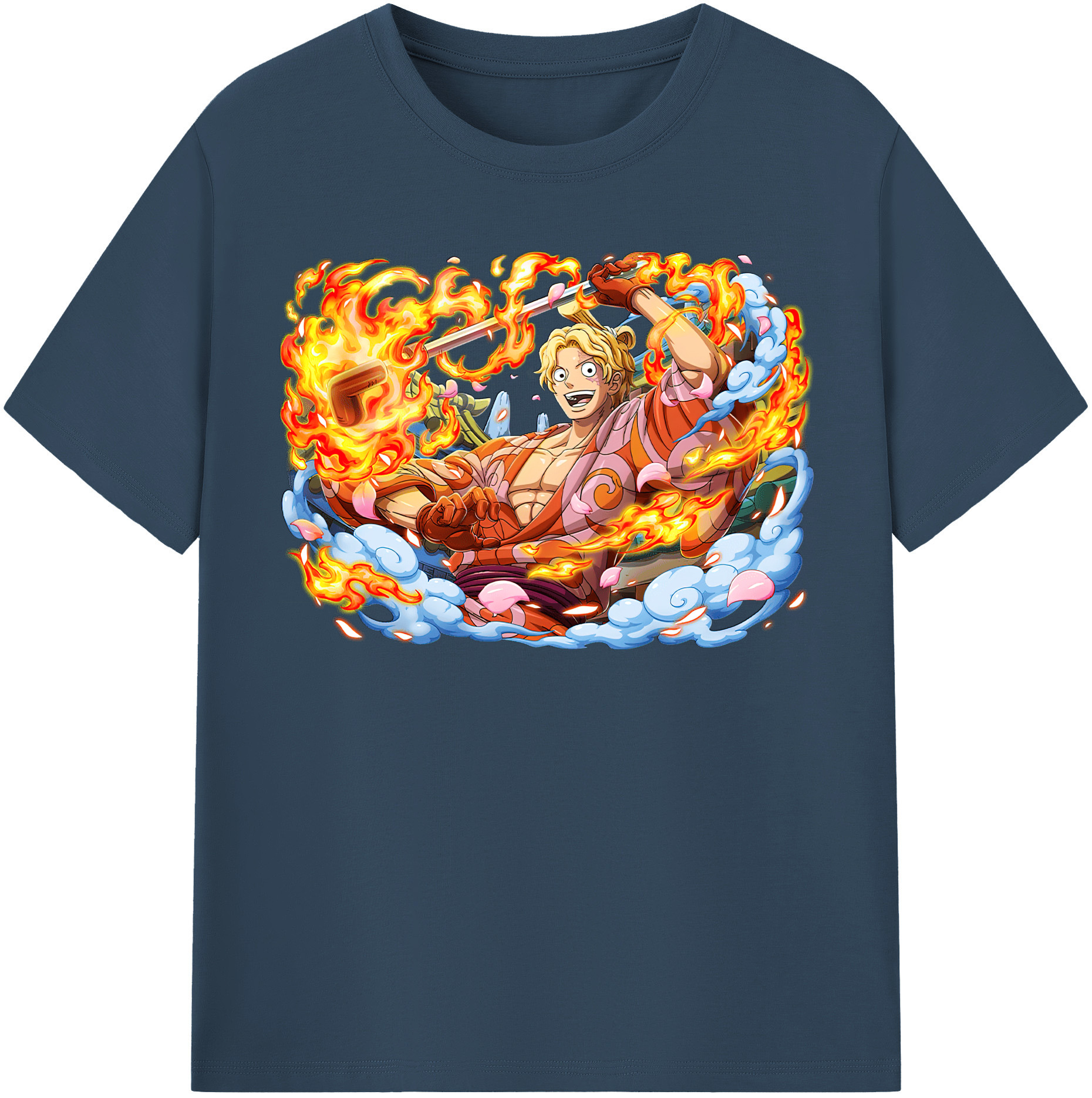 （画像用） ワンピース サンジ ONE PIECE Sanji レディースカジュアルプリントTシャツ（綿100％）