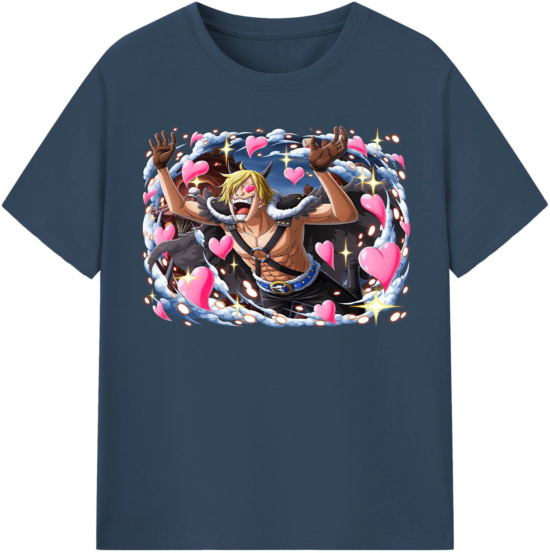 （画像用） ワンピース サンジ ONE PIECE Sanji レディースカジュアルプリントTシャツ（綿100％）