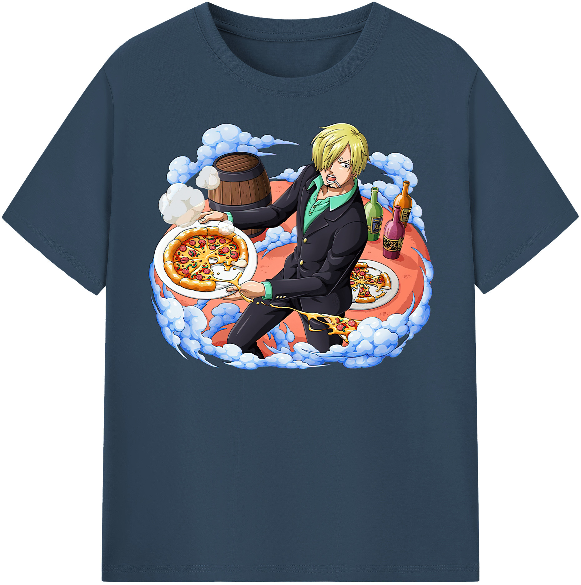 （画像用） ワンピース サンジ ONE PIECE Sanji レディースカジュアルプリントTシャツ（綿100％）