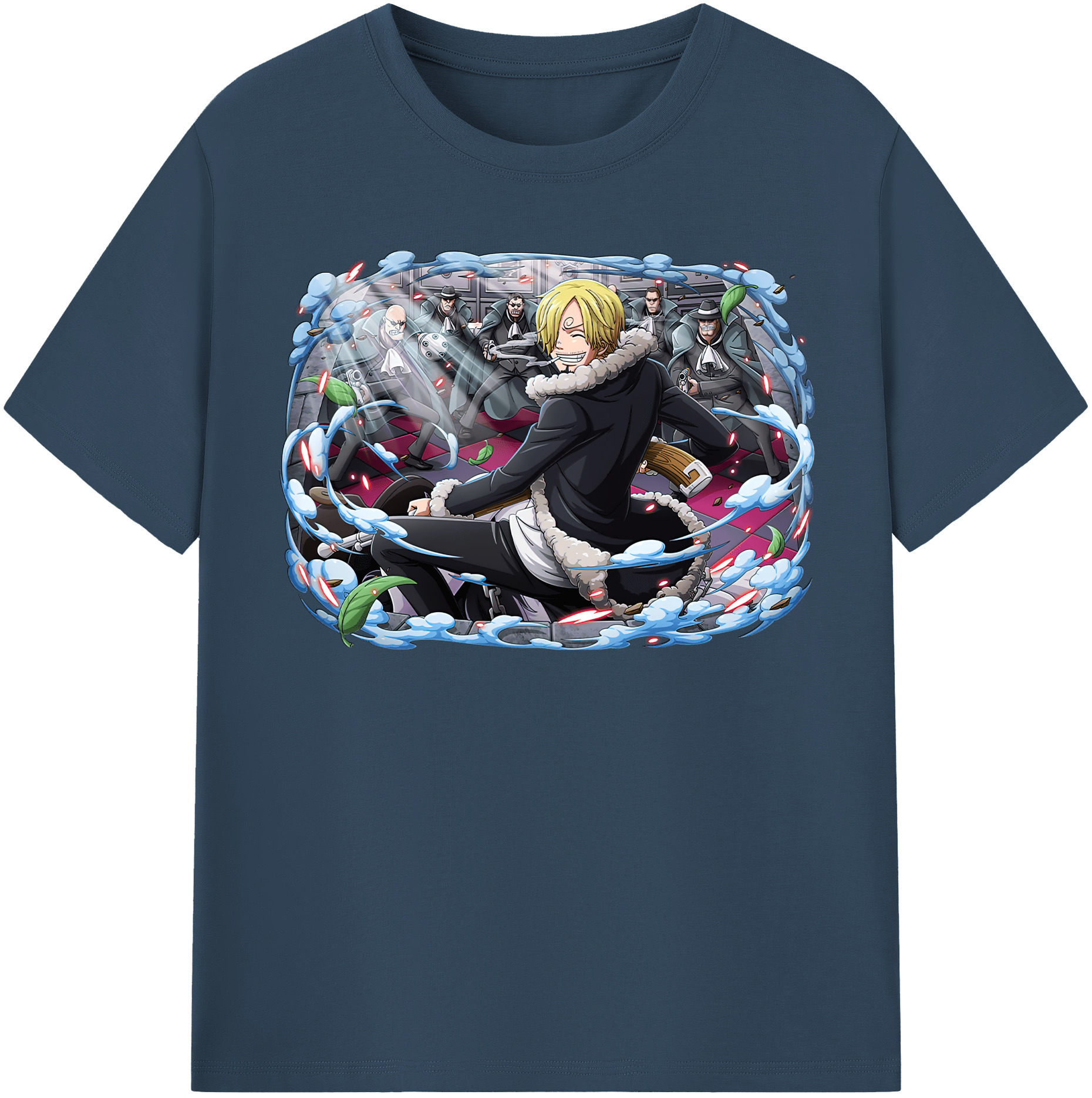（画像用） ワンピース サンジ ONE PIECE Sanji レディースカジュアルプリントTシャツ（綿100％）