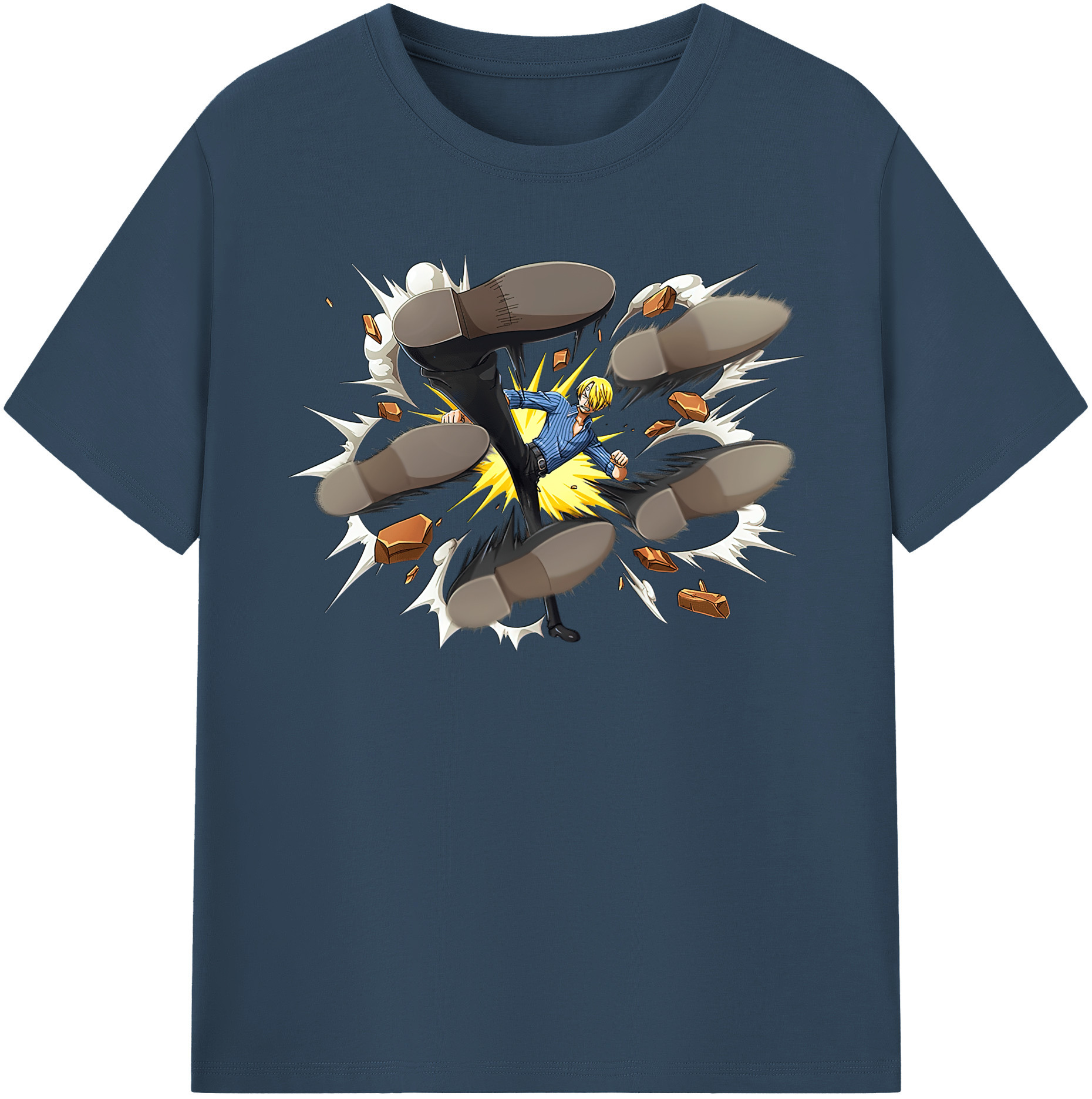 （画像用） ワンピース サンジ ONE PIECE Sanji レディースカジュアルプリントTシャツ（綿100％）