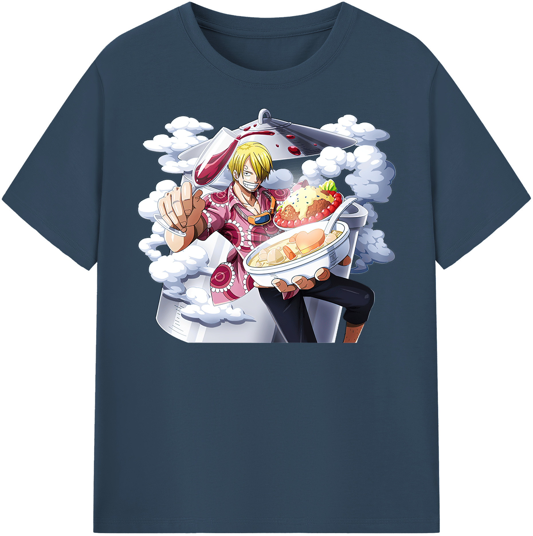 （画像用） ワンピース サンジ ONE PIECE Sanji レディースカジュアルプリントTシャツ（綿100％）