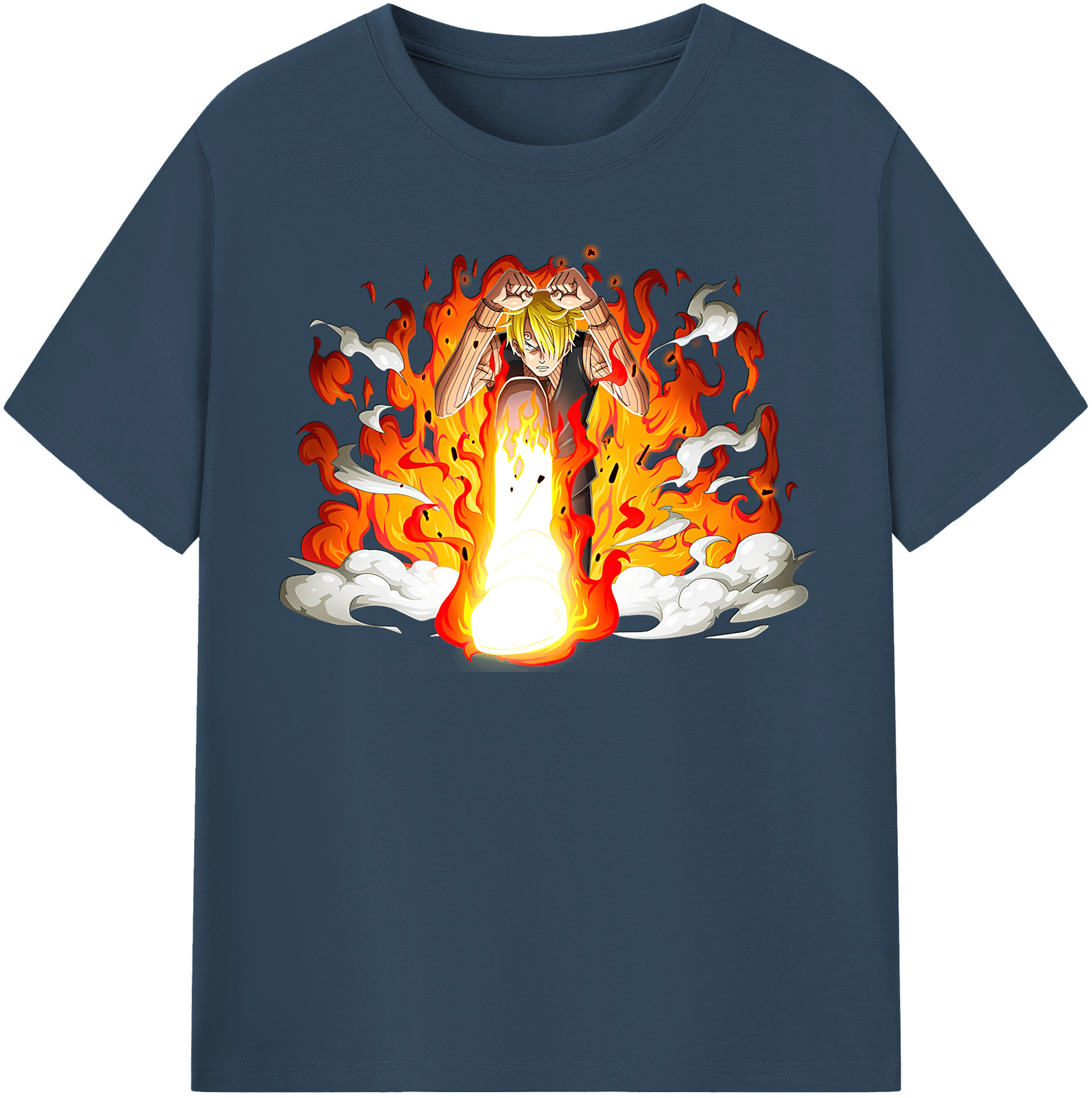 （画像用） ワンピース サンジ ONE PIECE Sanji レディースカジュアルプリントTシャツ（綿100％）