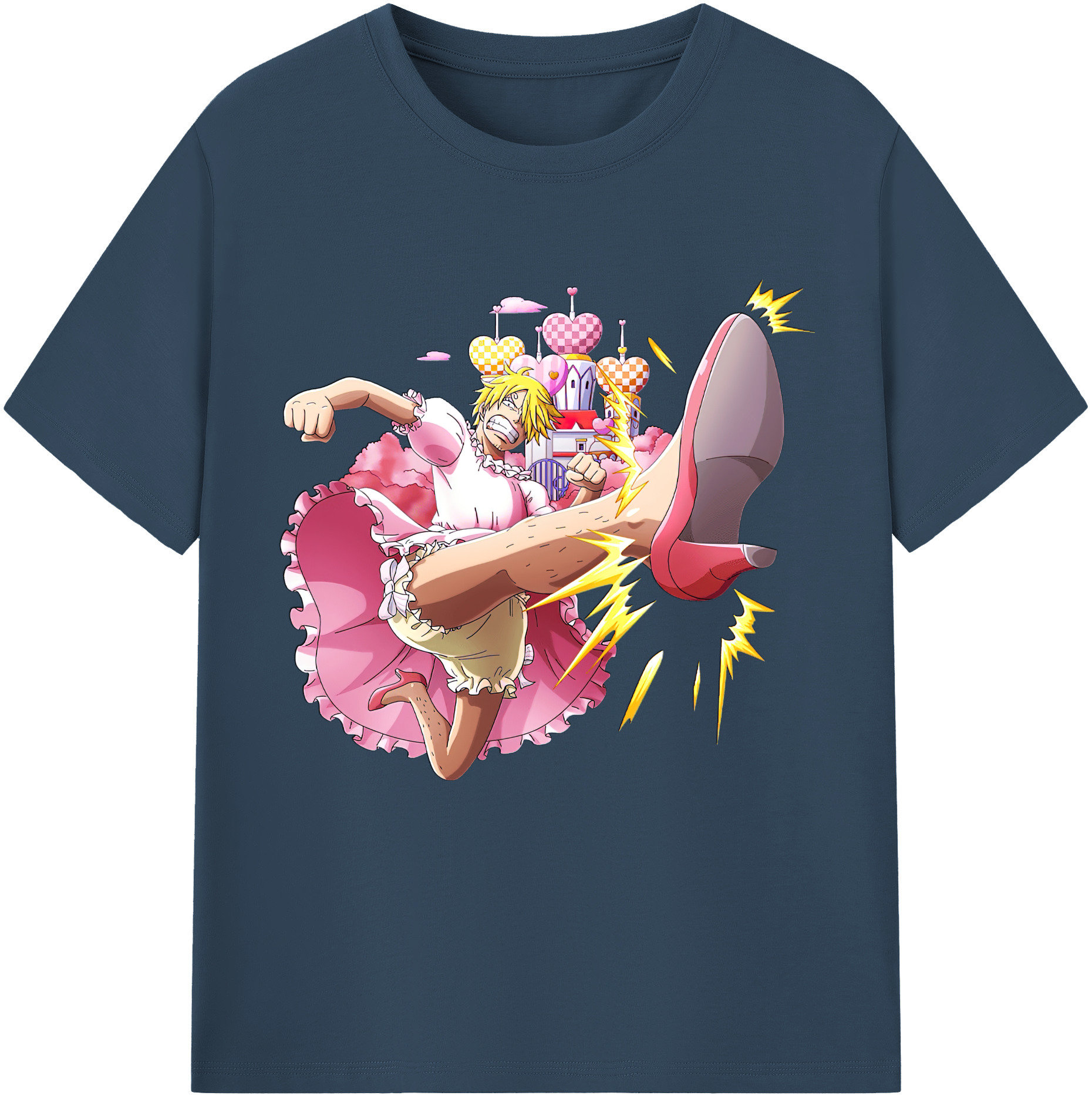 （画像用） ワンピース サンジ ONE PIECE Sanji レディースカジュアルプリントTシャツ（綿100％）