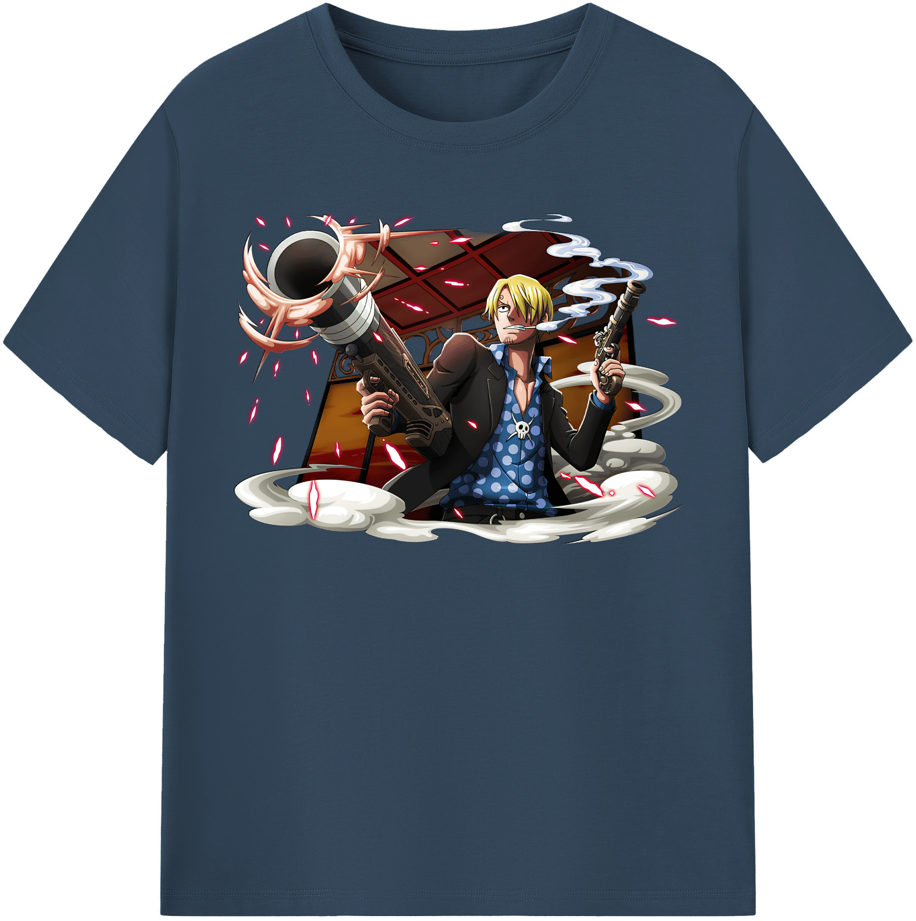 （画像用） ワンピース サンジ ONE PIECE Sanji レディースカジュアルプリントTシャツ（綿100％）