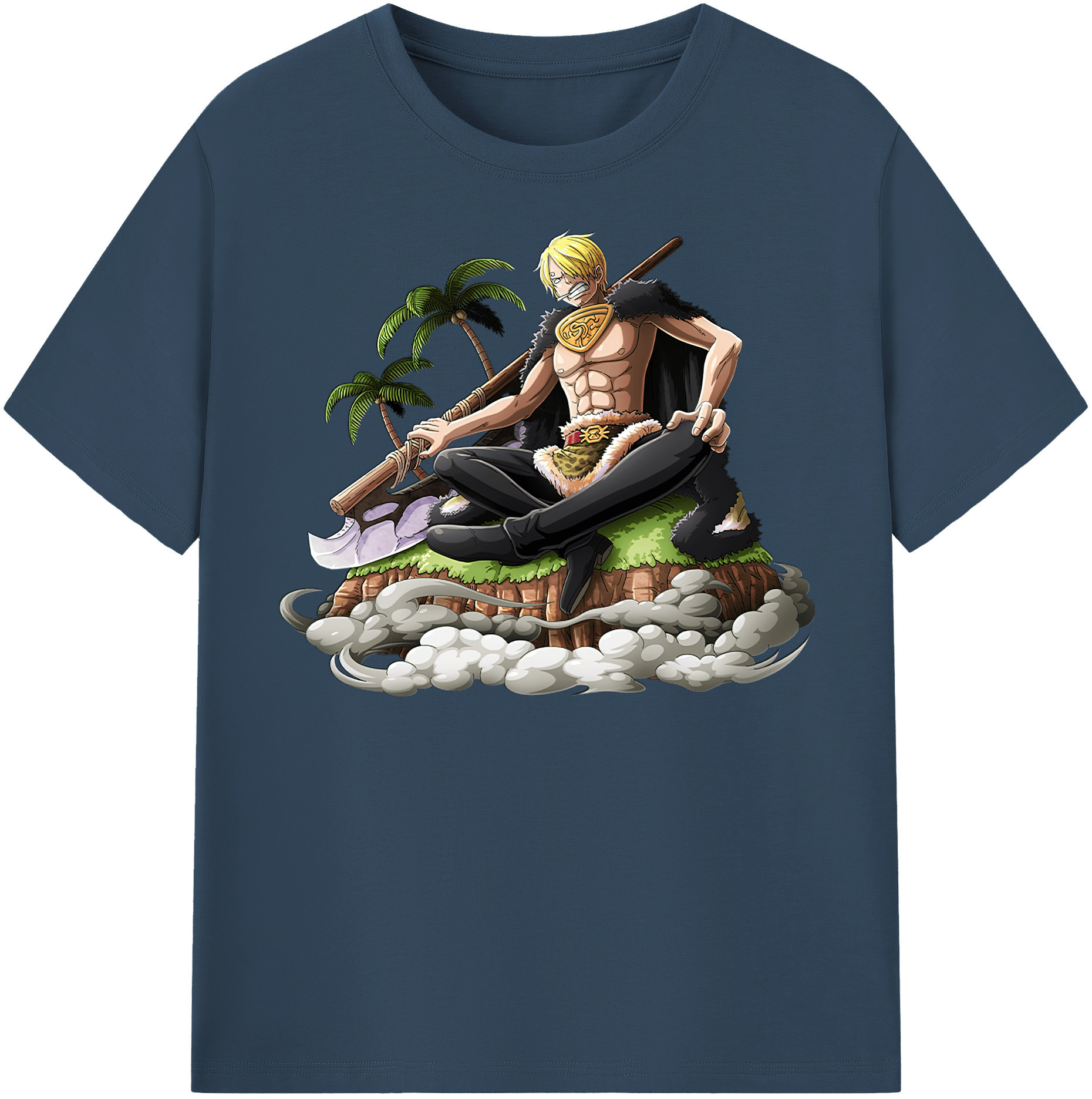 （画像用） ワンピース サンジ ONE PIECE Sanji レディースカジュアルプリントTシャツ（綿100％）