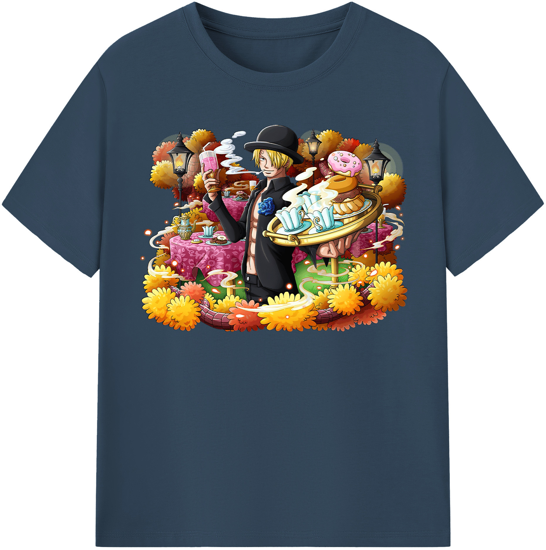 （画像用） ワンピース サンジ ONE PIECE Sanji レディースカジュアルプリントTシャツ（綿100％）