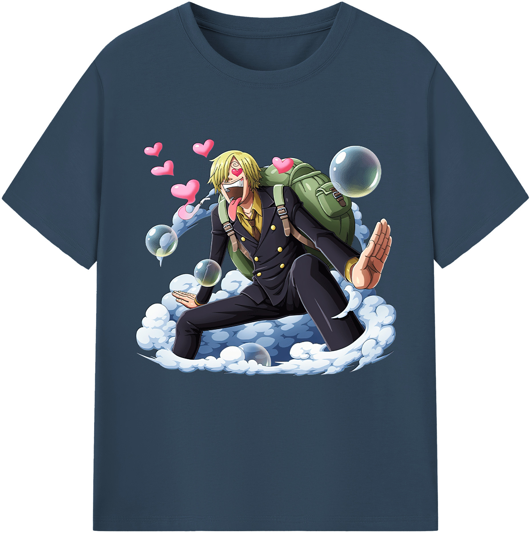 （画像用） ワンピース サンジ ONE PIECE Sanji レディースカジュアルプリントTシャツ（綿100％）