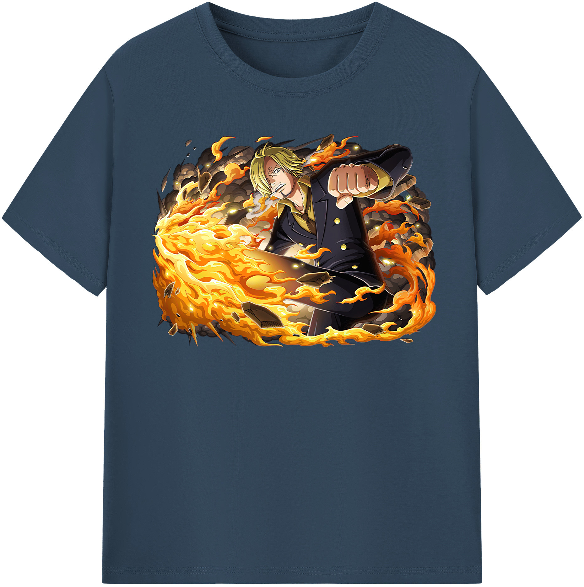 （画像用） ワンピース サンジ ONE PIECE Sanji レディースカジュアルプリントTシャツ（綿100％）