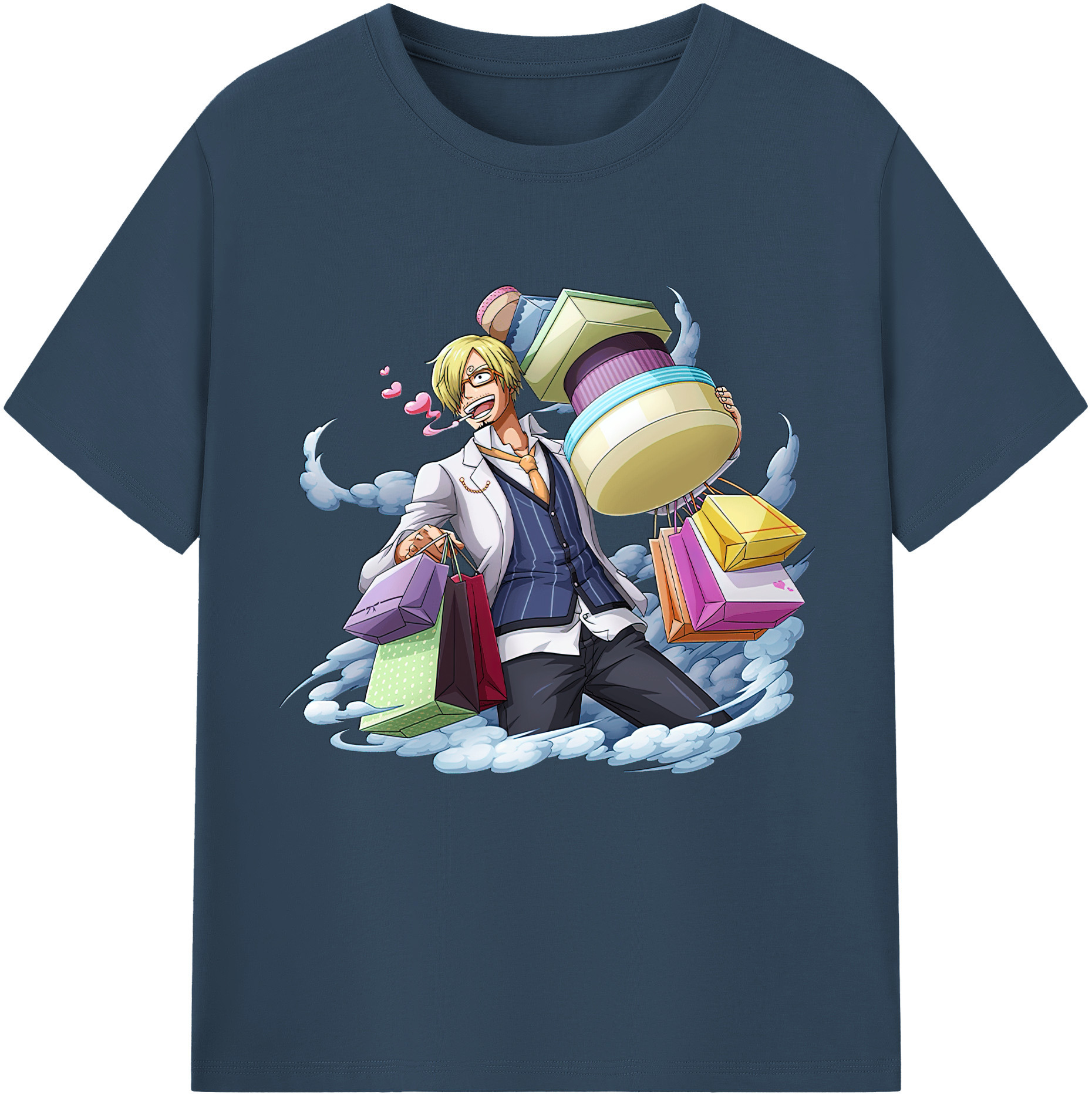 （画像用） ワンピース サンジ ONE PIECE Sanji レディースカジュアルプリントTシャツ（綿100％）