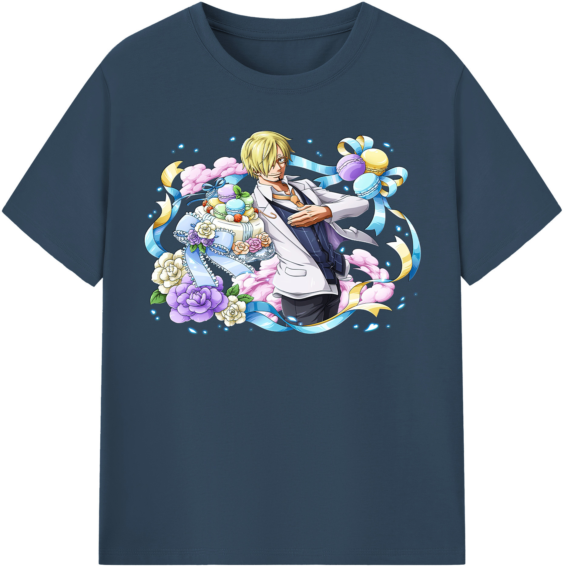 （画像用） ワンピース サンジ ONE PIECE Sanji レディースカジュアルプリントTシャツ（綿100％）