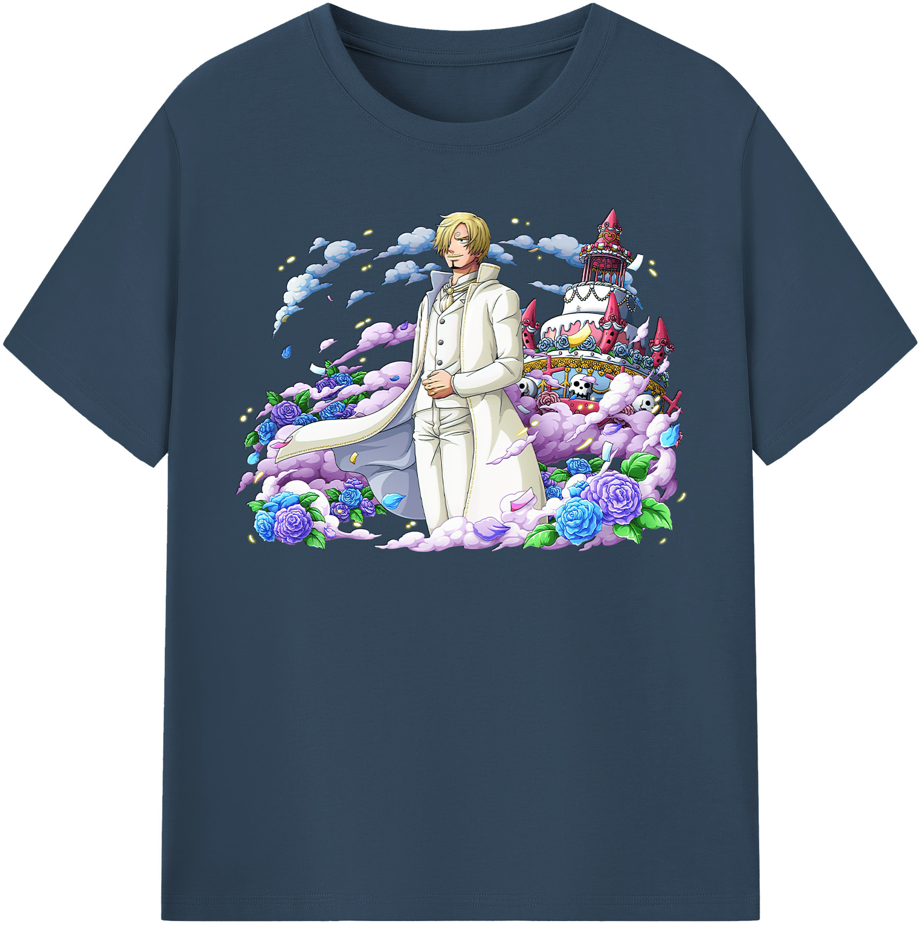 （画像用） ワンピース サンジ ONE PIECE Sanji レディースカジュアルプリントTシャツ（綿100％）
