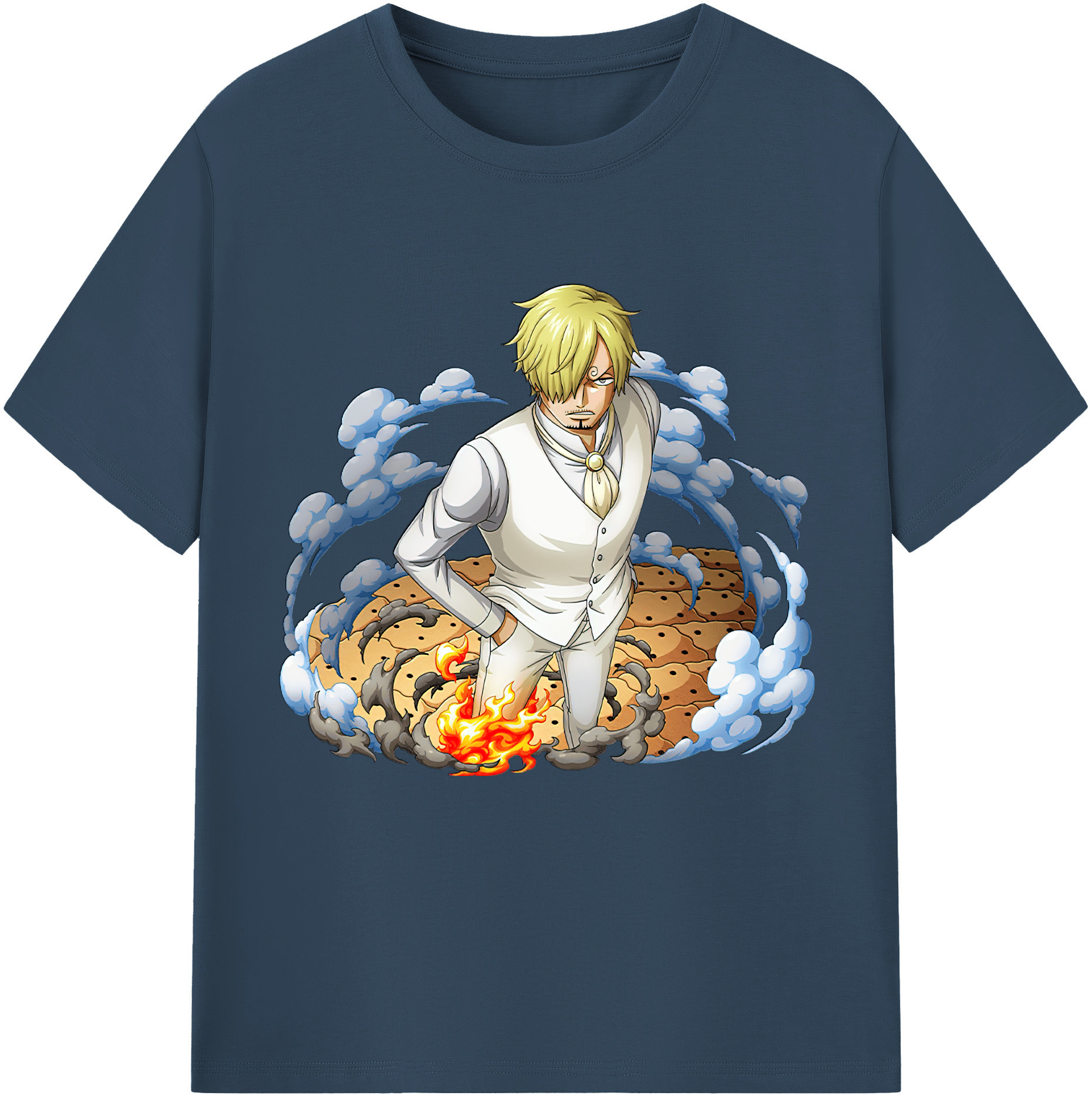 （画像用） ワンピース サンジ ONE PIECE Sanji レディースカジュアルプリントTシャツ（綿100％）