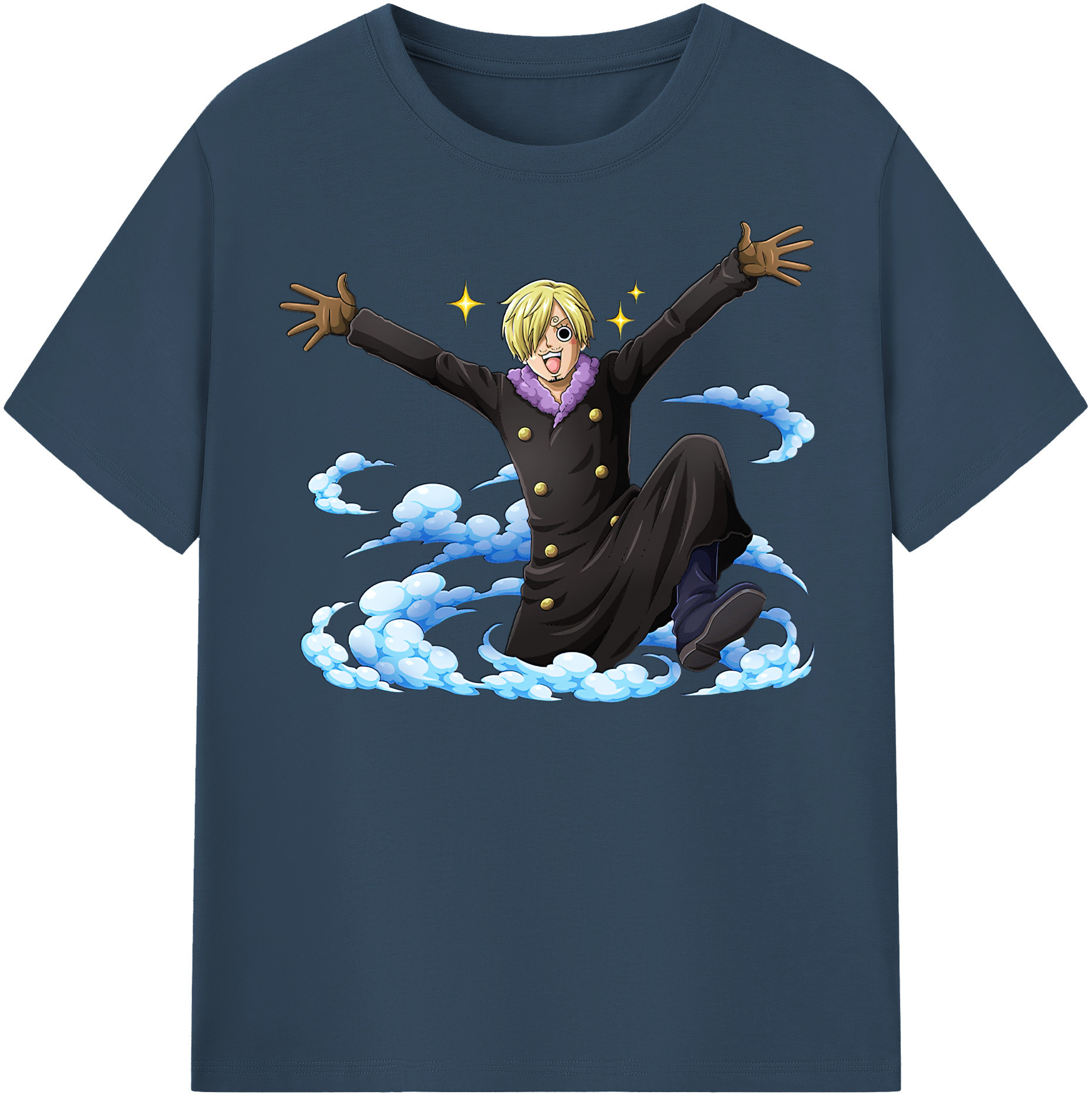（画像用） ワンピース サンジ ONE PIECE Sanji レディースカジュアルプリントTシャツ（綿100％）