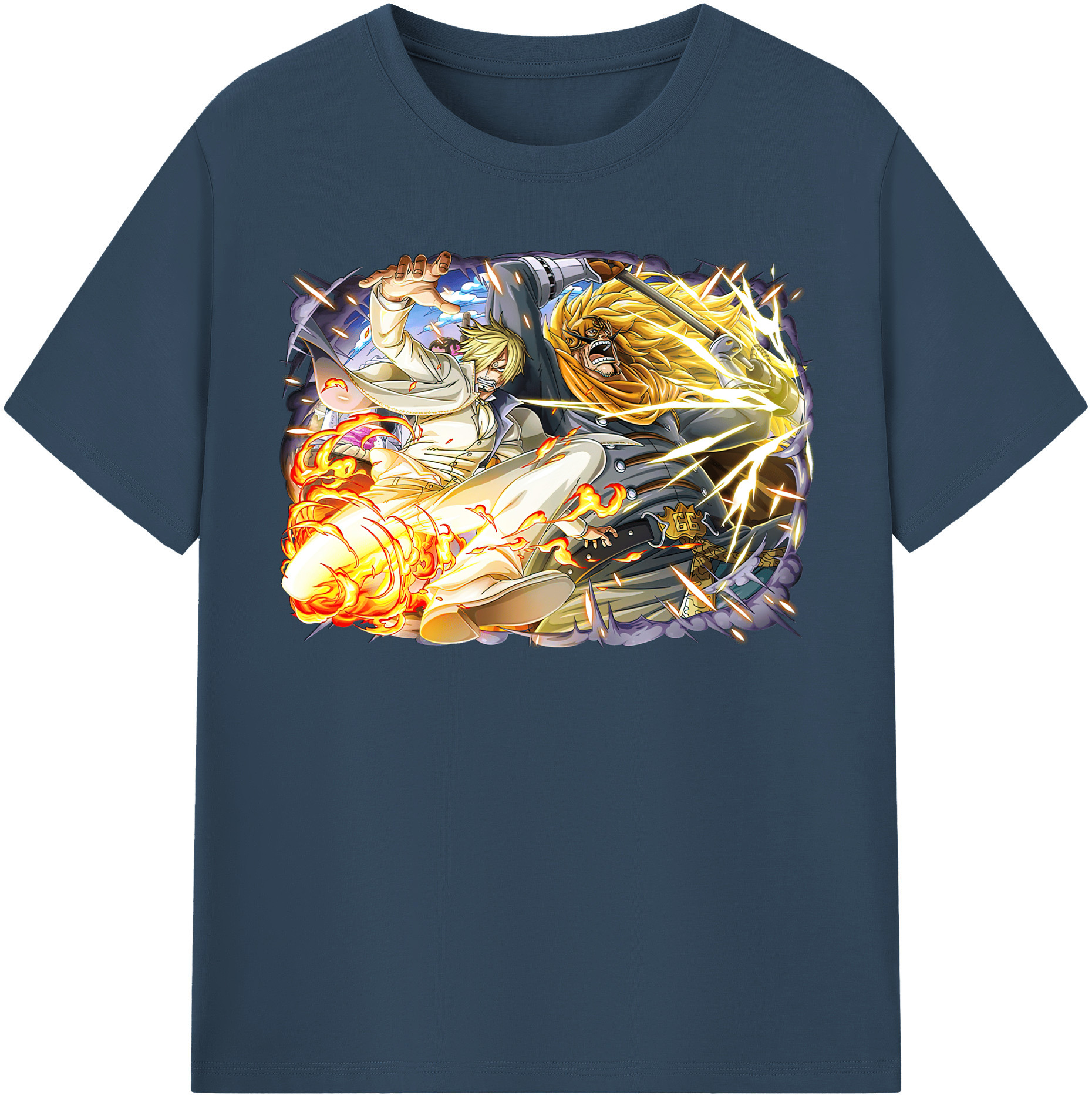 （画像用） ワンピース サンジ ONE PIECE Sanji レディースカジュアルプリントTシャツ（綿100％）