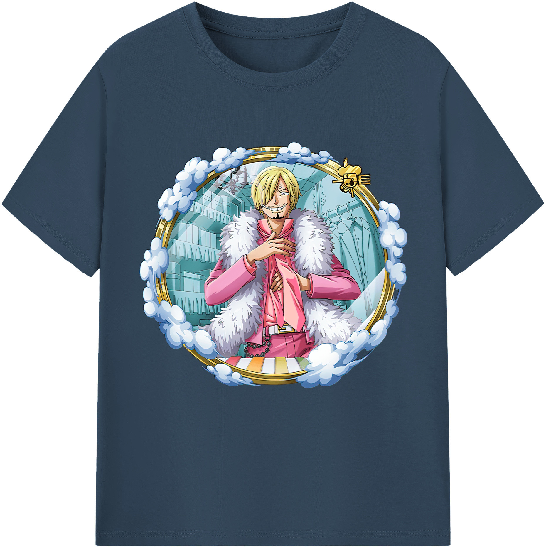 （画像用） ワンピース サンジ ONE PIECE Sanji レディースカジュアルプリントTシャツ（綿100％）