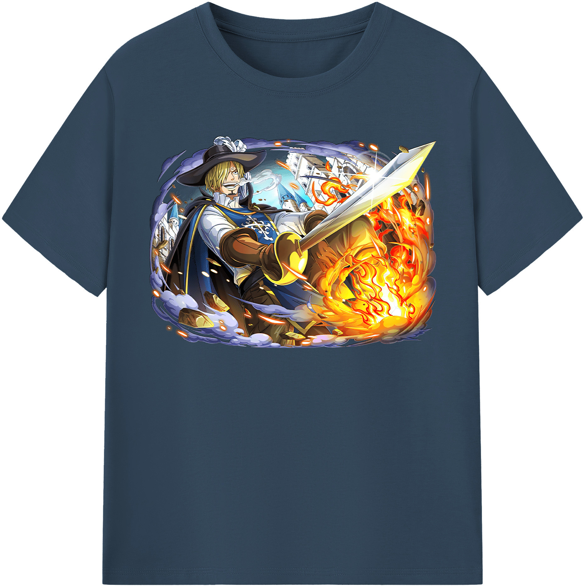 （画像用） ワンピース サンジ ONE PIECE Sanji レディースカジュアルプリントTシャツ（綿100％）