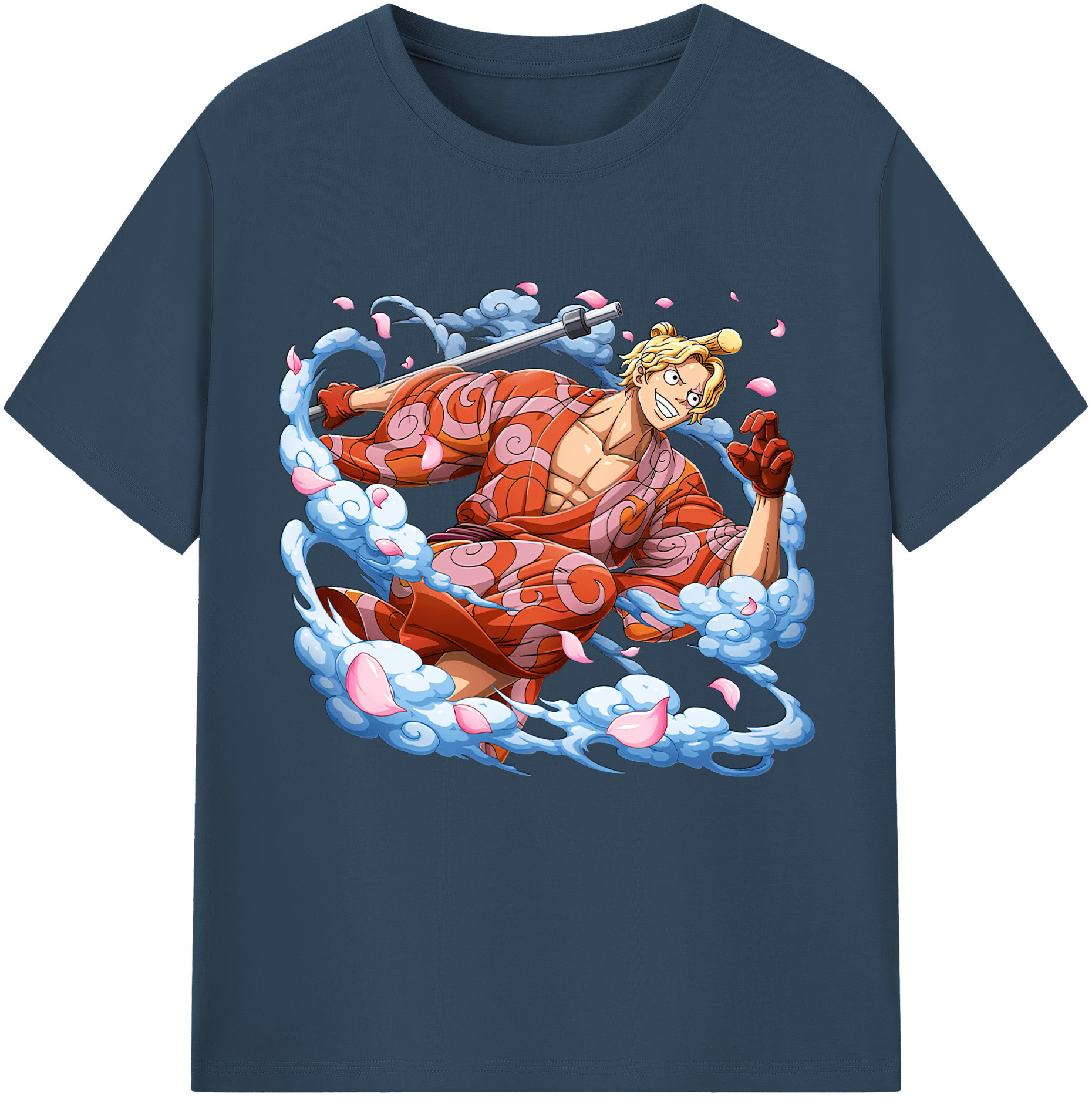 （画像用） ワンピース サンジ ONE PIECE Sanji レディースカジュアルプリントTシャツ（綿100％）
