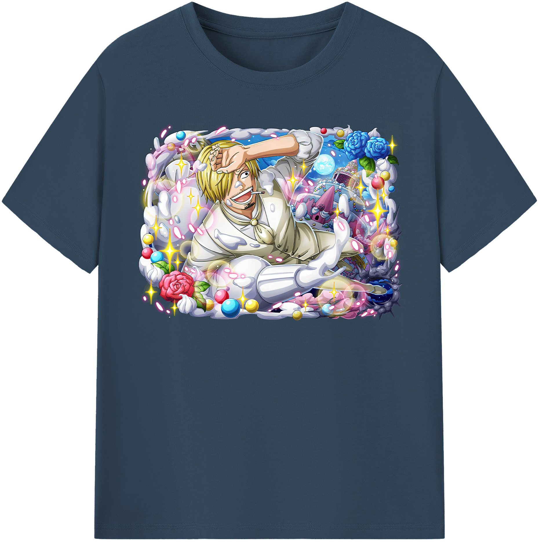 （画像用） ワンピース サンジ ONE PIECE Sanji レディースカジュアルプリントTシャツ（綿100％）