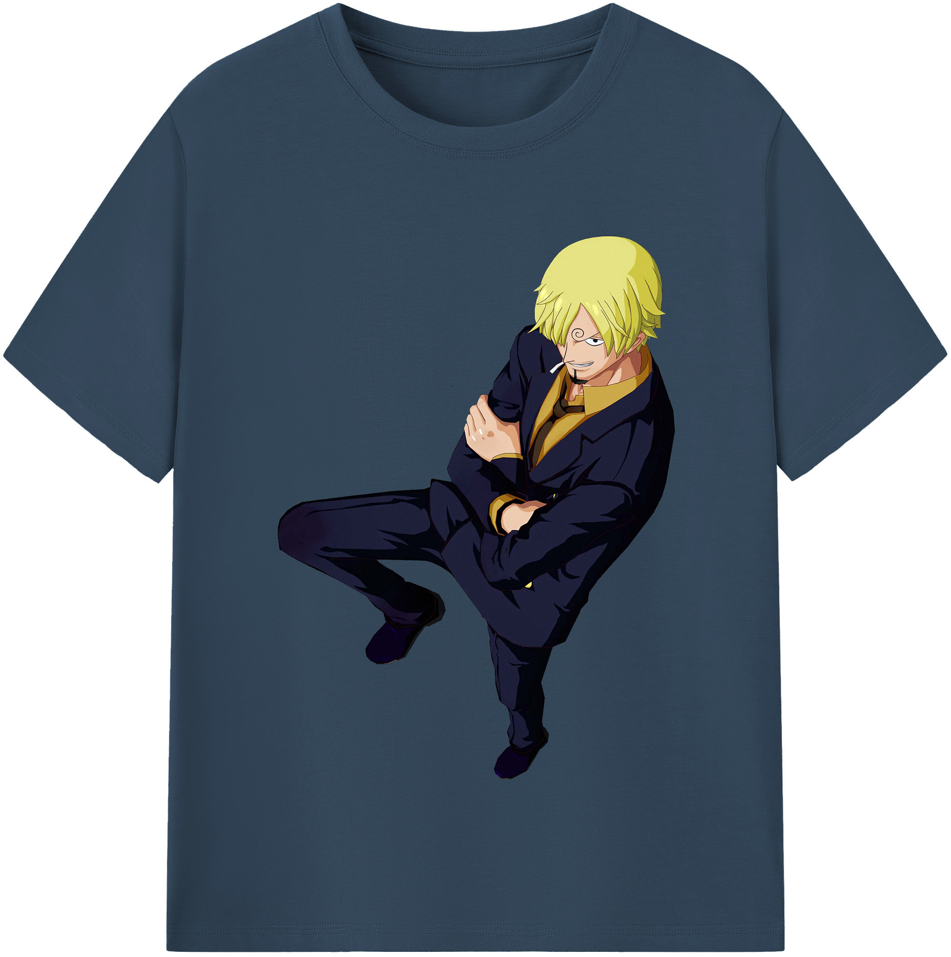 （画像用） ワンピース サンジ ONE PIECE Sanji レディースカジュアルプリントTシャツ（綿100％）