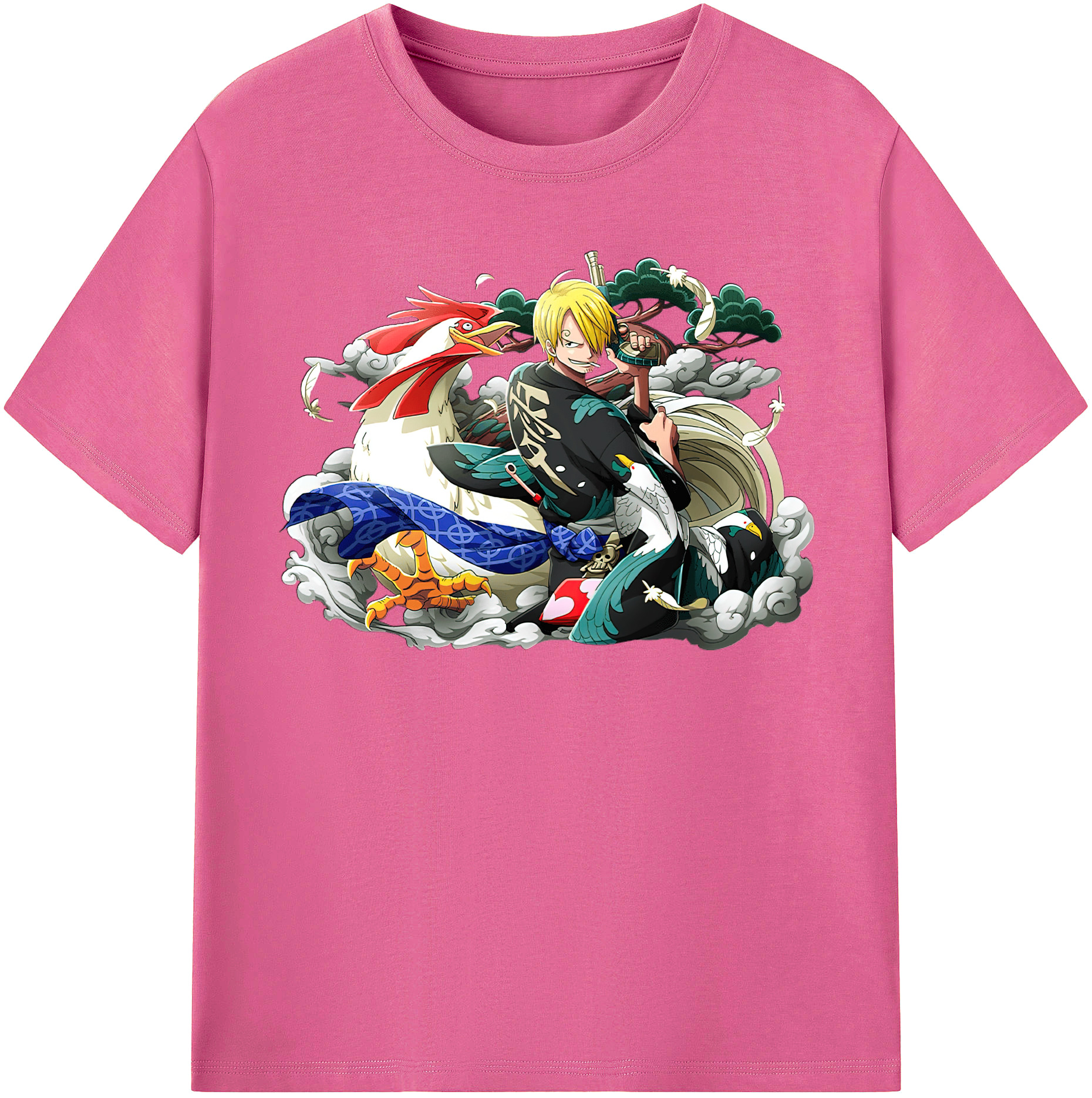 （画像用） ワンピース サンジ ONE PIECE Sanji レディースカジュアルプリントTシャツ（綿100％）