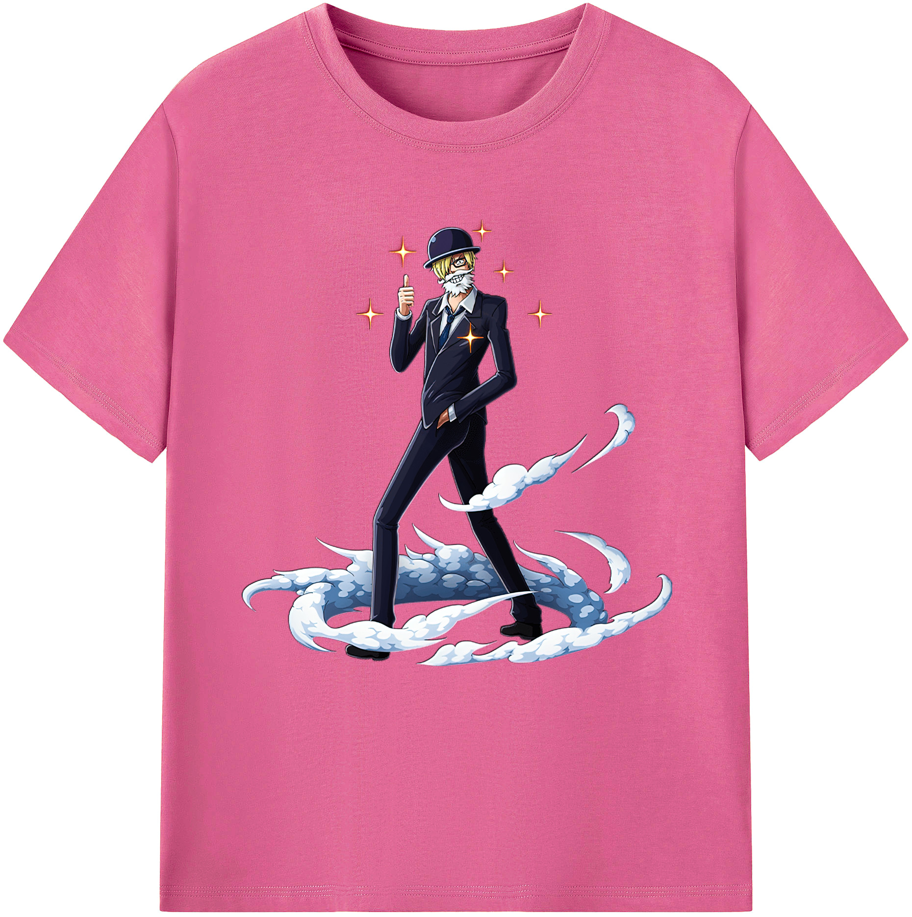 （画像用） ワンピース サンジ ONE PIECE Sanji レディースカジュアルプリントTシャツ（綿100％）