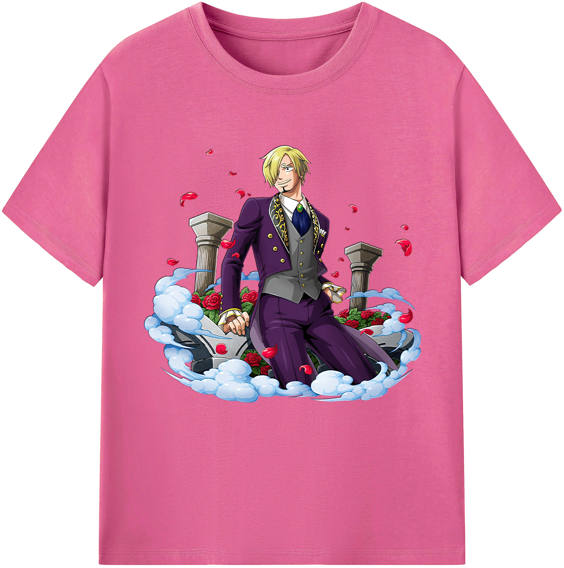 （画像用） ワンピース サンジ ONE PIECE Sanji レディースカジュアルプリントTシャツ（綿100％）