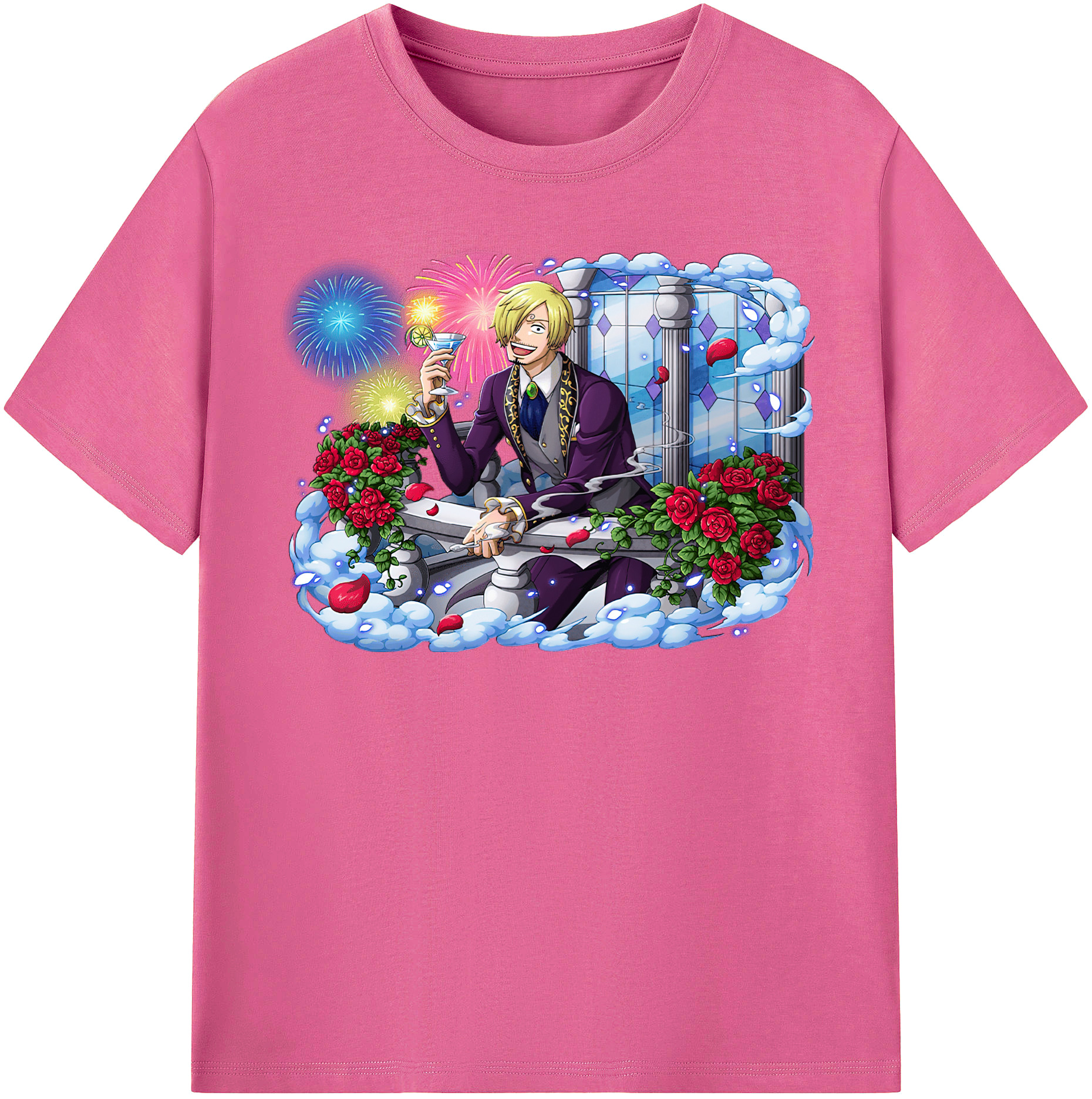 （画像用） ワンピース サンジ ONE PIECE Sanji レディースカジュアルプリントTシャツ（綿100％）