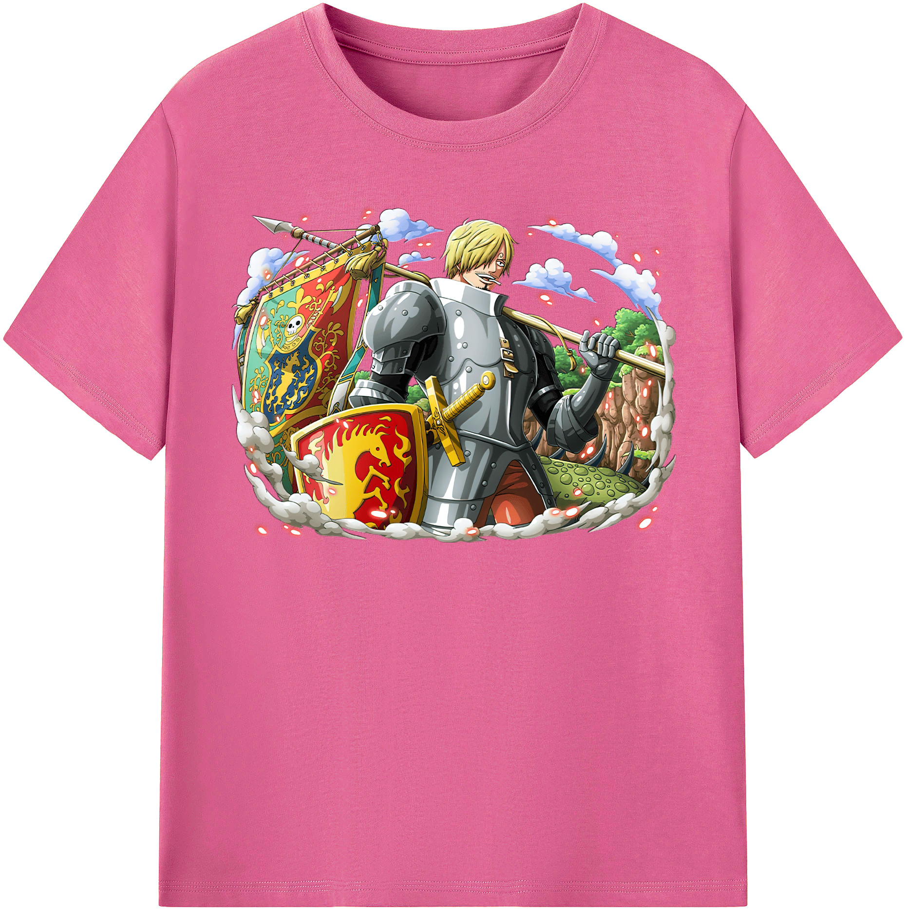 （画像用） ワンピース サンジ ONE PIECE Sanji レディースカジュアルプリントTシャツ（綿100％）