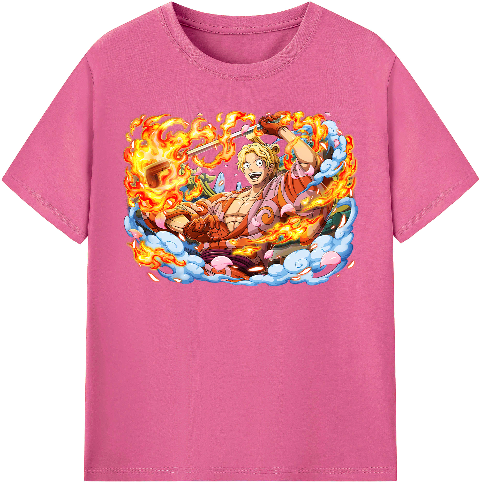 （画像用） ワンピース サンジ ONE PIECE Sanji レディースカジュアルプリントTシャツ（綿100％）