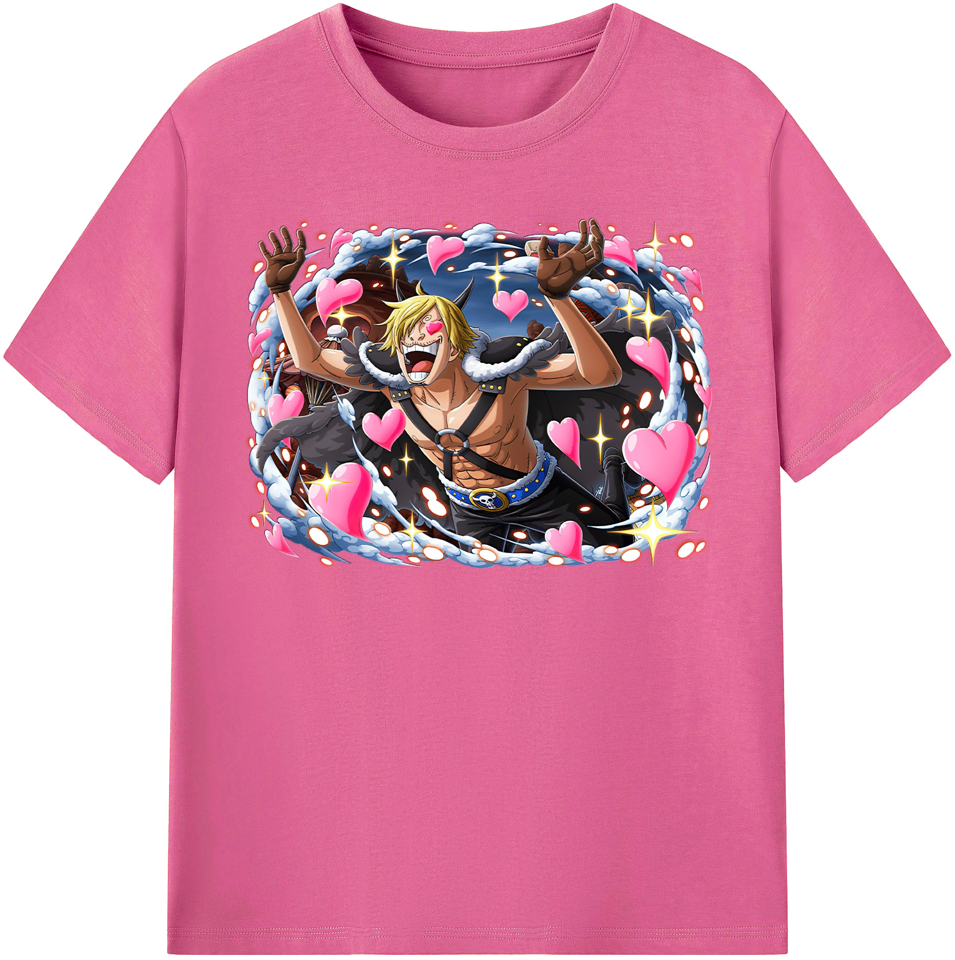 （画像用） ワンピース サンジ ONE PIECE Sanji レディースカジュアルプリントTシャツ（綿100％）