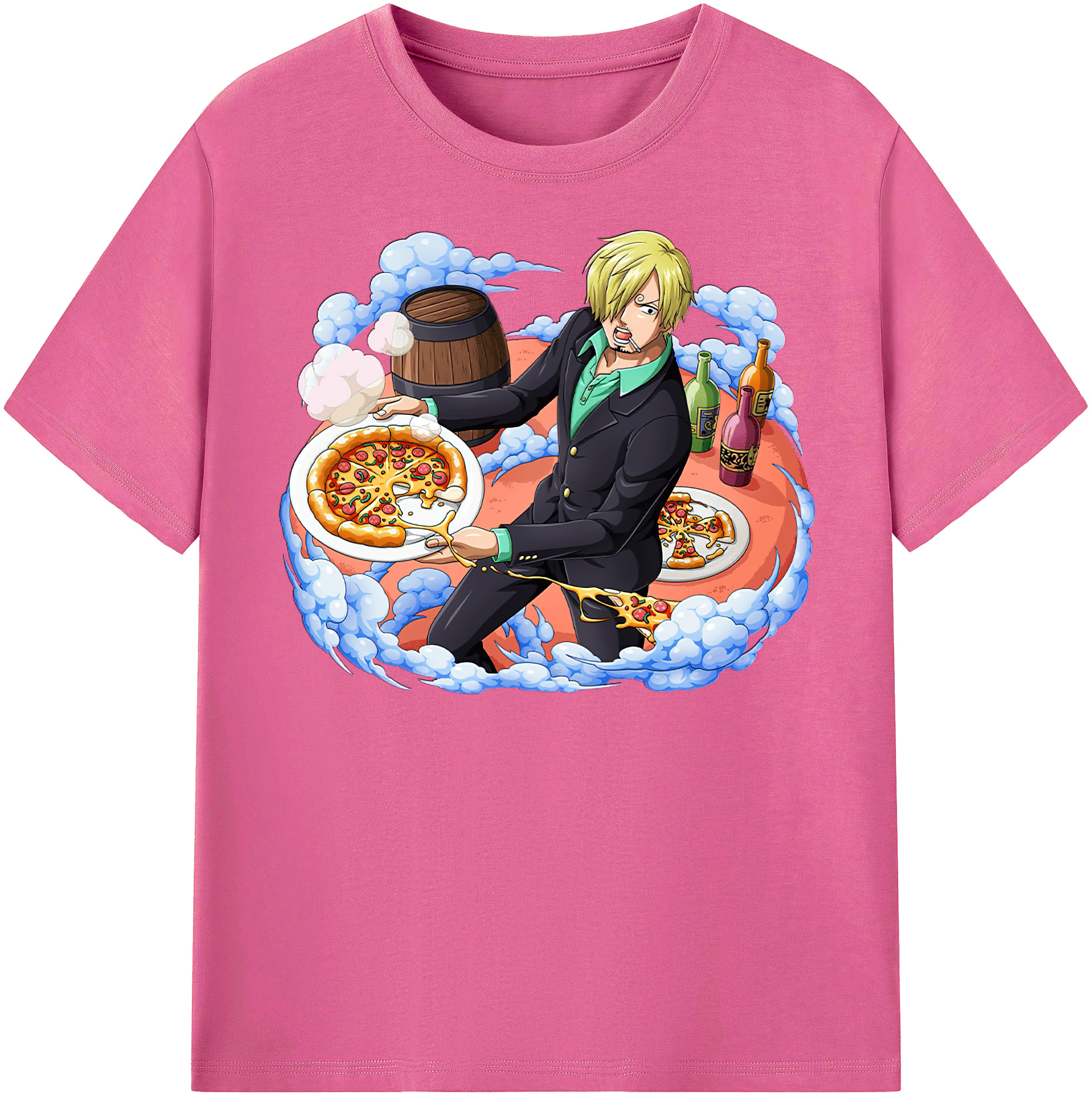 （画像用） ワンピース サンジ ONE PIECE Sanji レディースカジュアルプリントTシャツ（綿100％）
