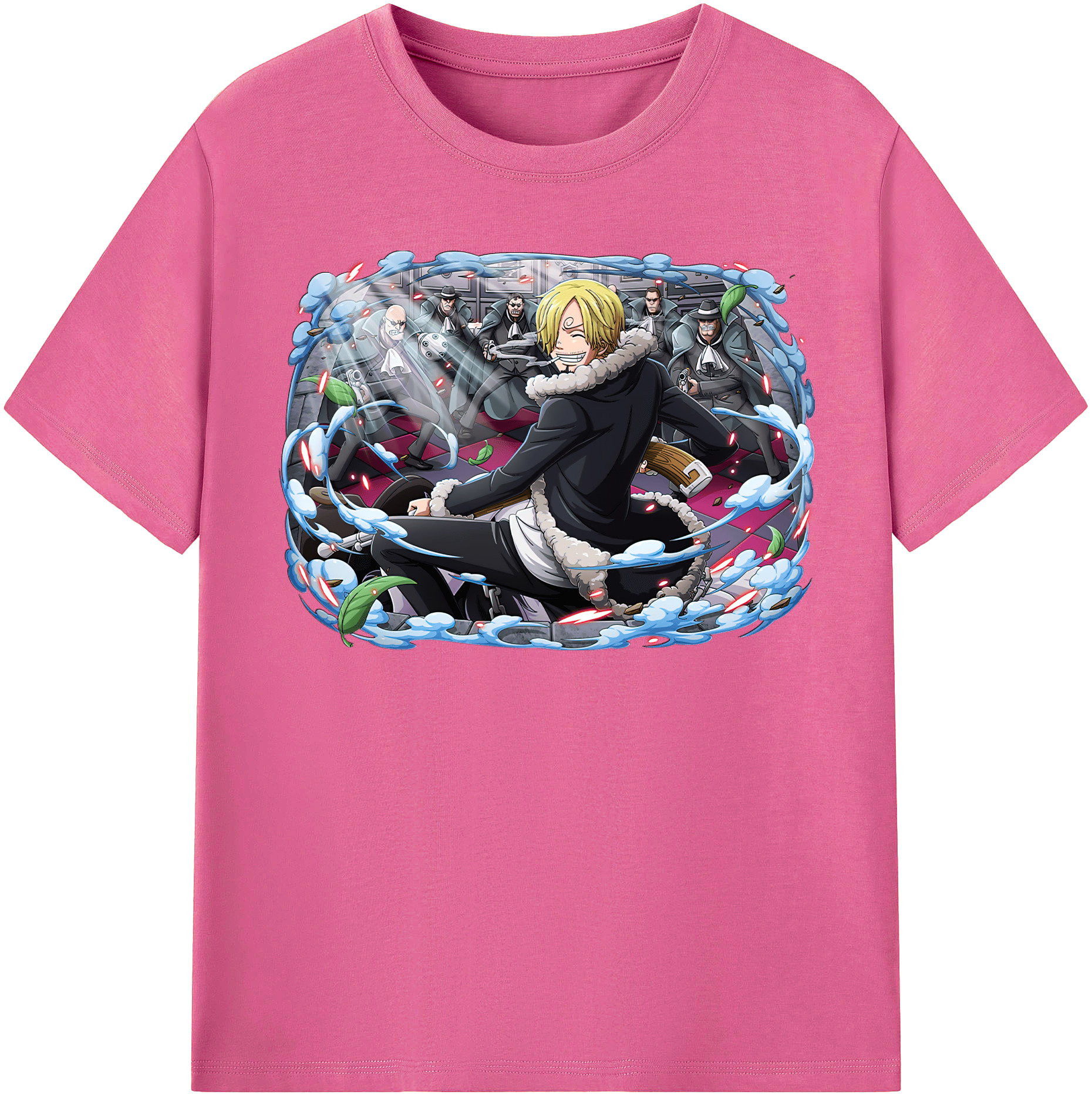 （画像用） ワンピース サンジ ONE PIECE Sanji レディースカジュアルプリントTシャツ（綿100％）