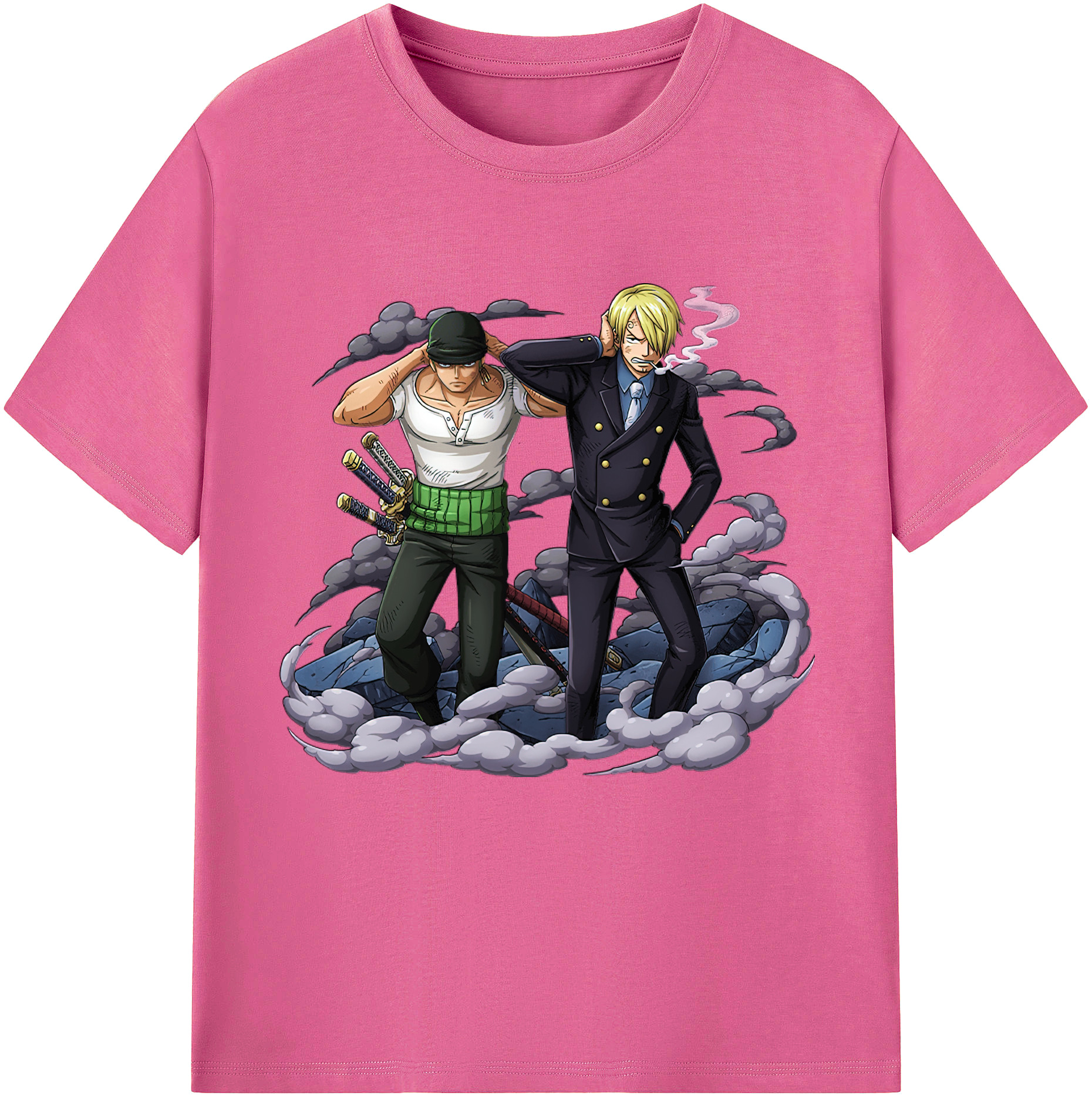 （画像用） ワンピース サンジ ONE PIECE Sanji レディースカジュアルプリントTシャツ（綿100％）