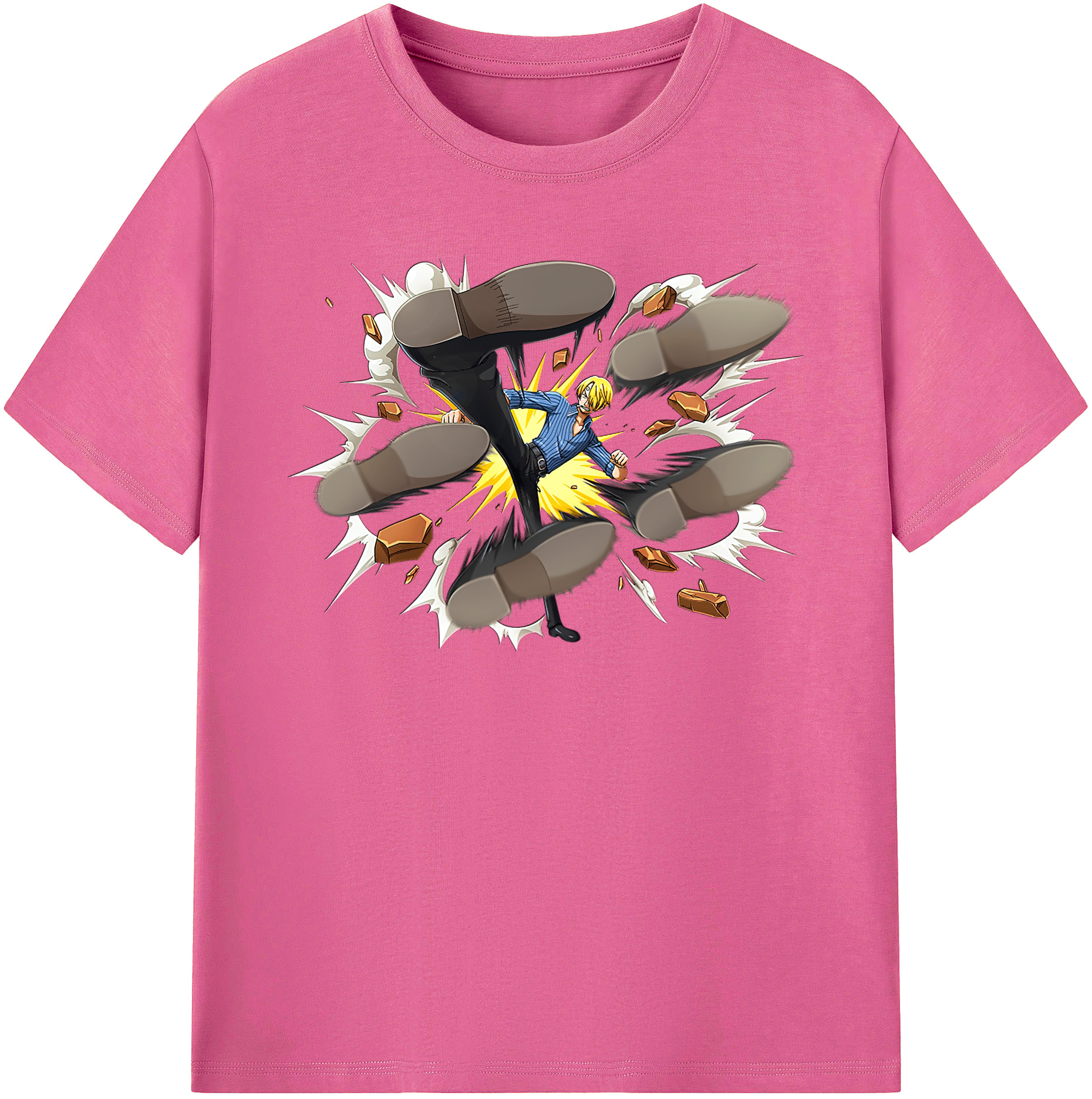 （画像用） ワンピース サンジ ONE PIECE Sanji レディースカジュアルプリントTシャツ（綿100％）