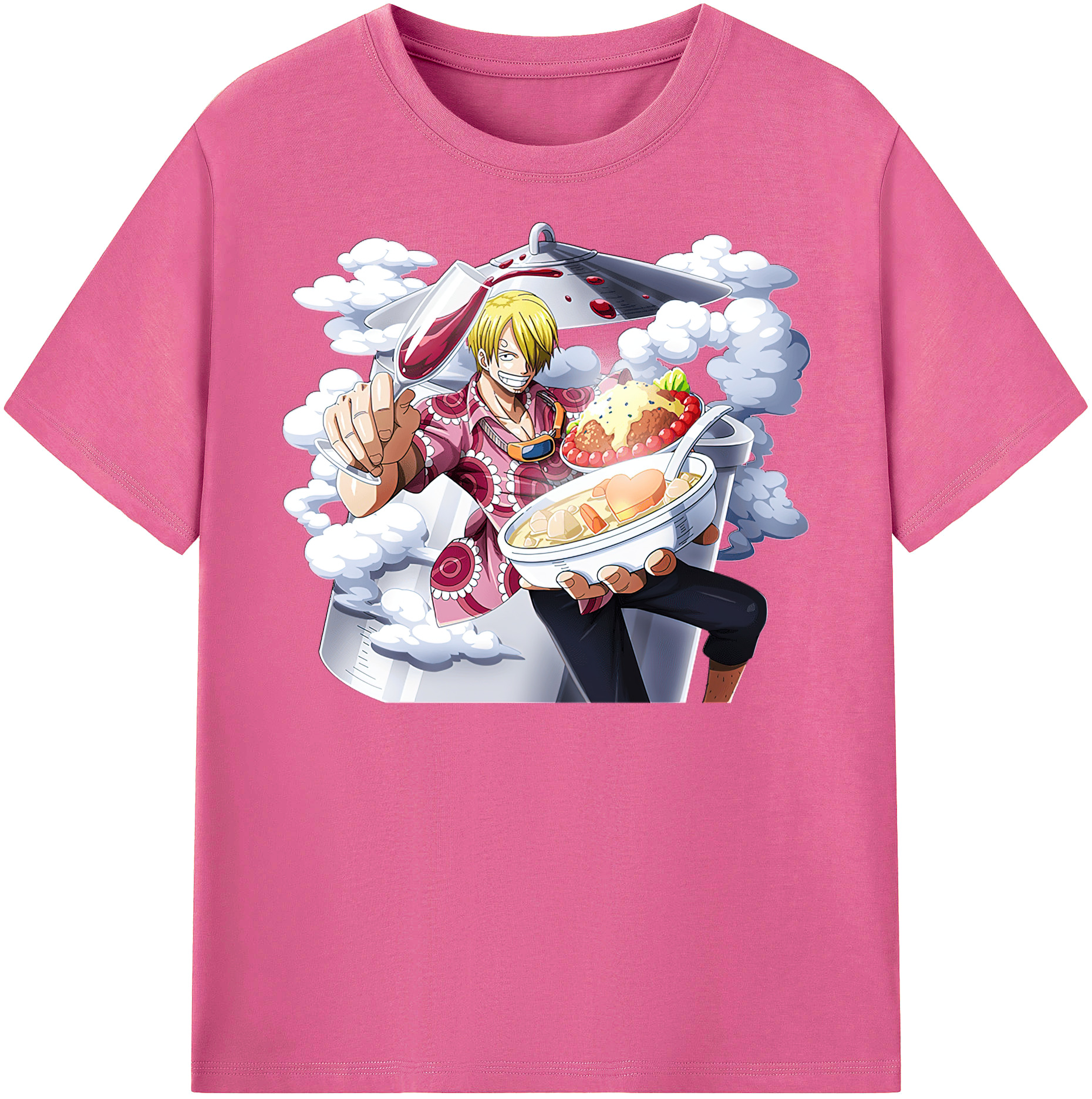 （画像用） ワンピース サンジ ONE PIECE Sanji レディースカジュアルプリントTシャツ（綿100％）