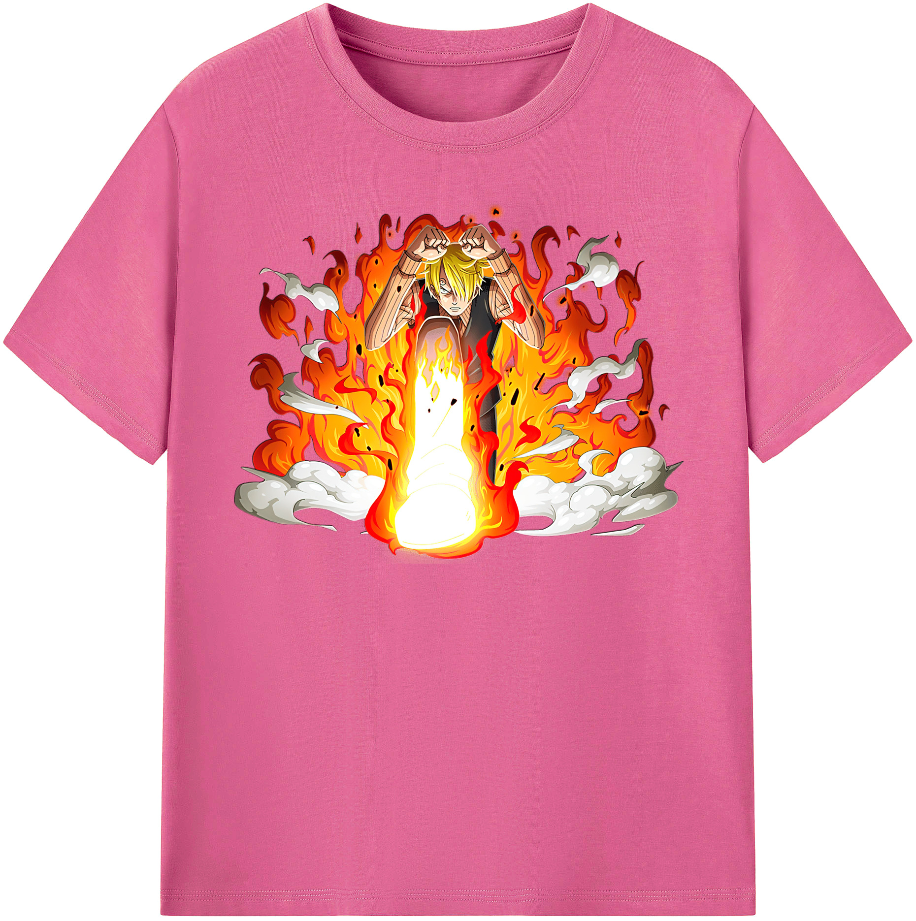（画像用） ワンピース サンジ ONE PIECE Sanji レディースカジュアルプリントTシャツ（綿100％）