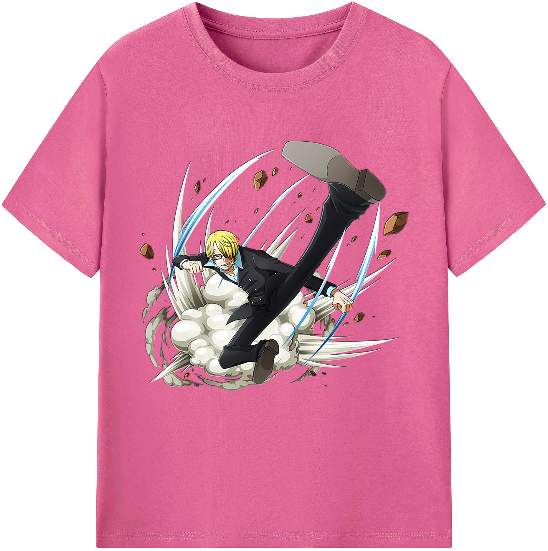 （画像用） ワンピース サンジ ONE PIECE Sanji レディースカジュアルプリントTシャツ（綿100％）