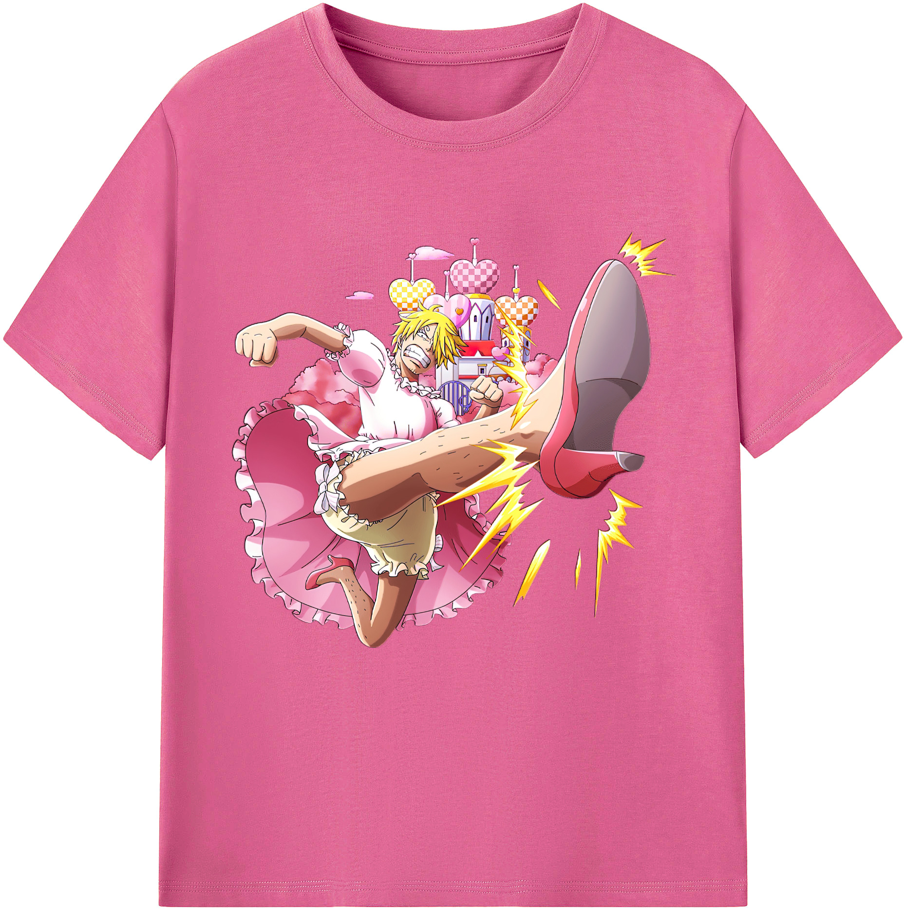 （画像用） ワンピース サンジ ONE PIECE Sanji レディースカジュアルプリントTシャツ（綿100％）