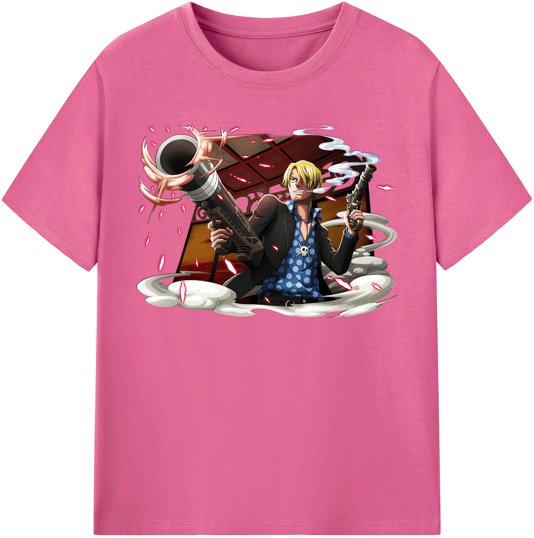 （画像用） ワンピース サンジ ONE PIECE Sanji レディースカジュアルプリントTシャツ（綿100％）