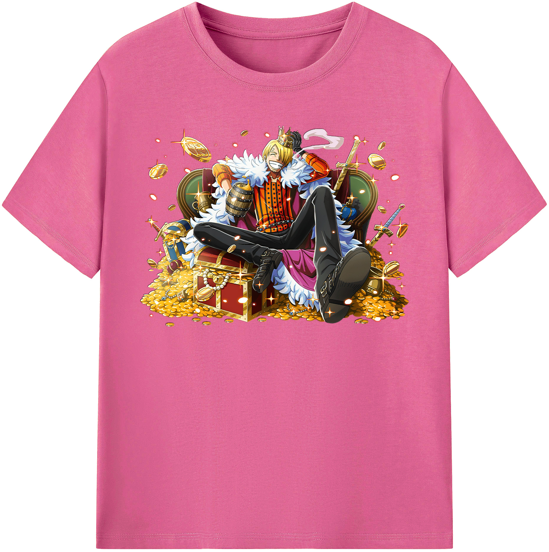 （画像用） ワンピース サンジ ONE PIECE Sanji レディースカジュアルプリントTシャツ（綿100％）